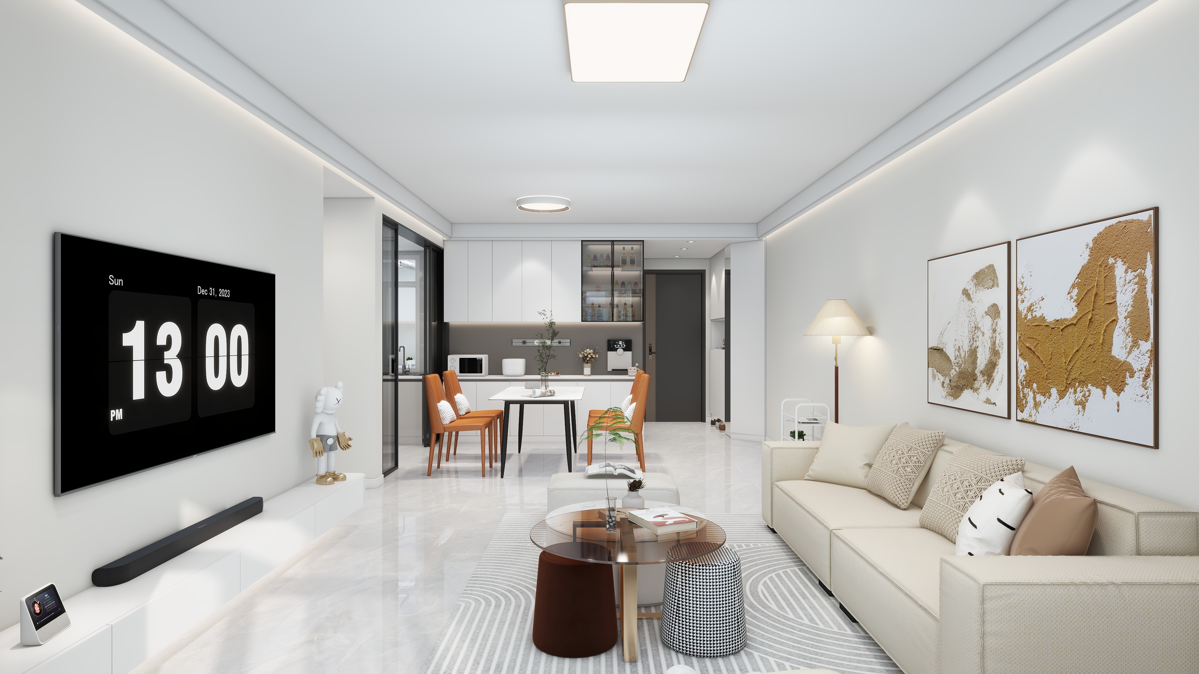 设计师同乐-120㎡三室爆改四室现代简约风设计装修效果图