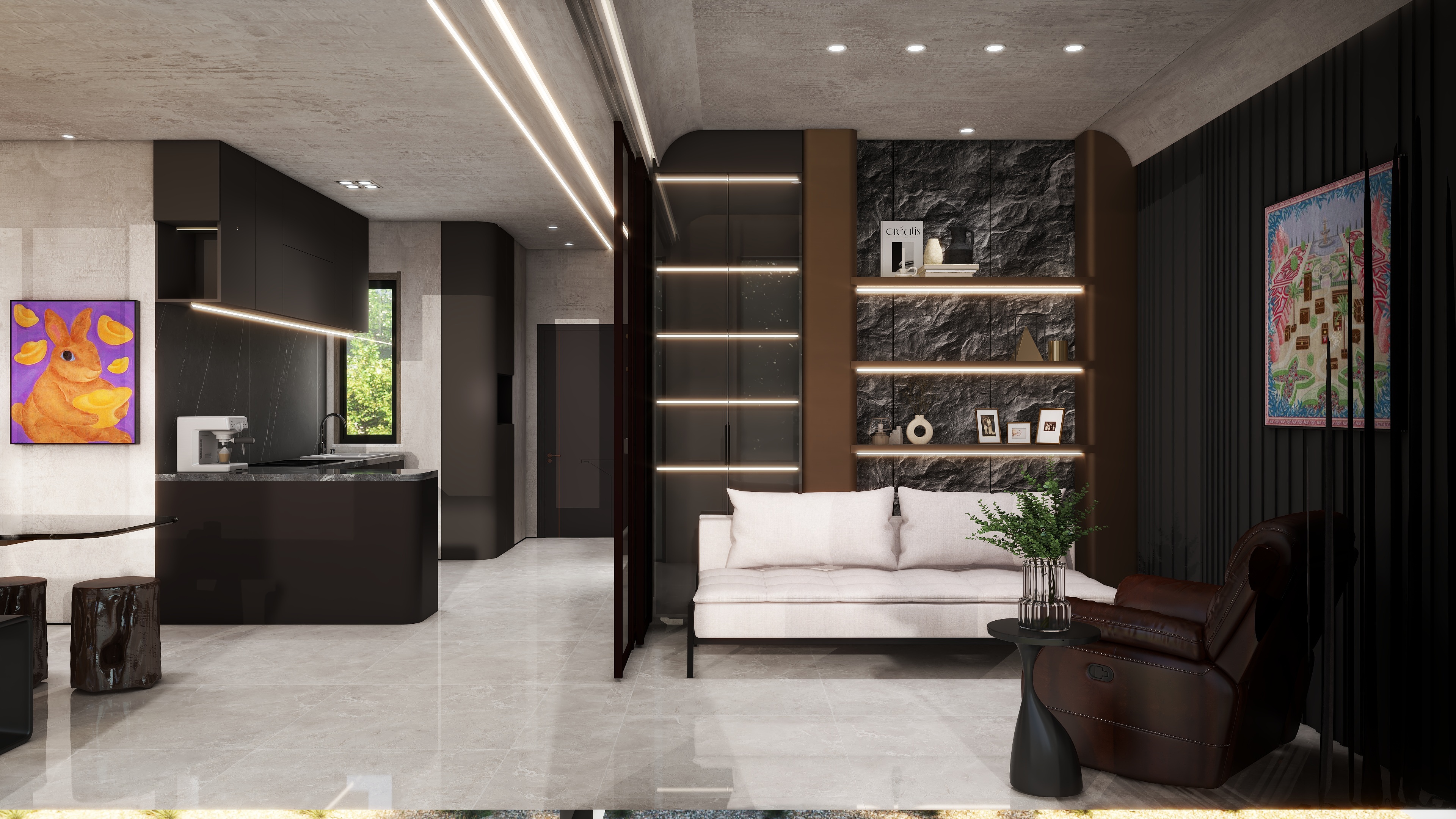 yux0009-64㎡1室-装修设计方案