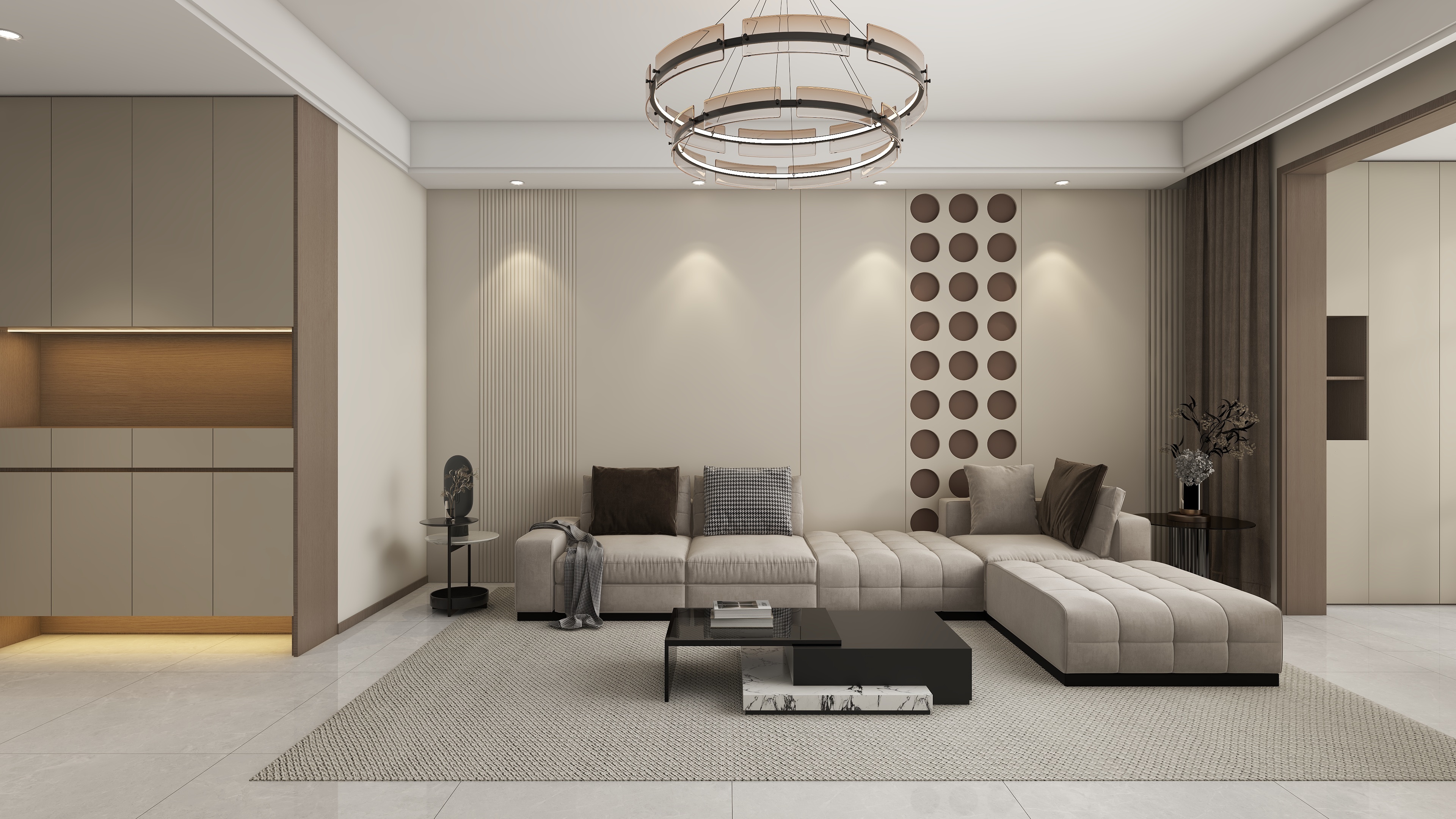 星空设计500一套-轻奢130㎡3室装修效果图