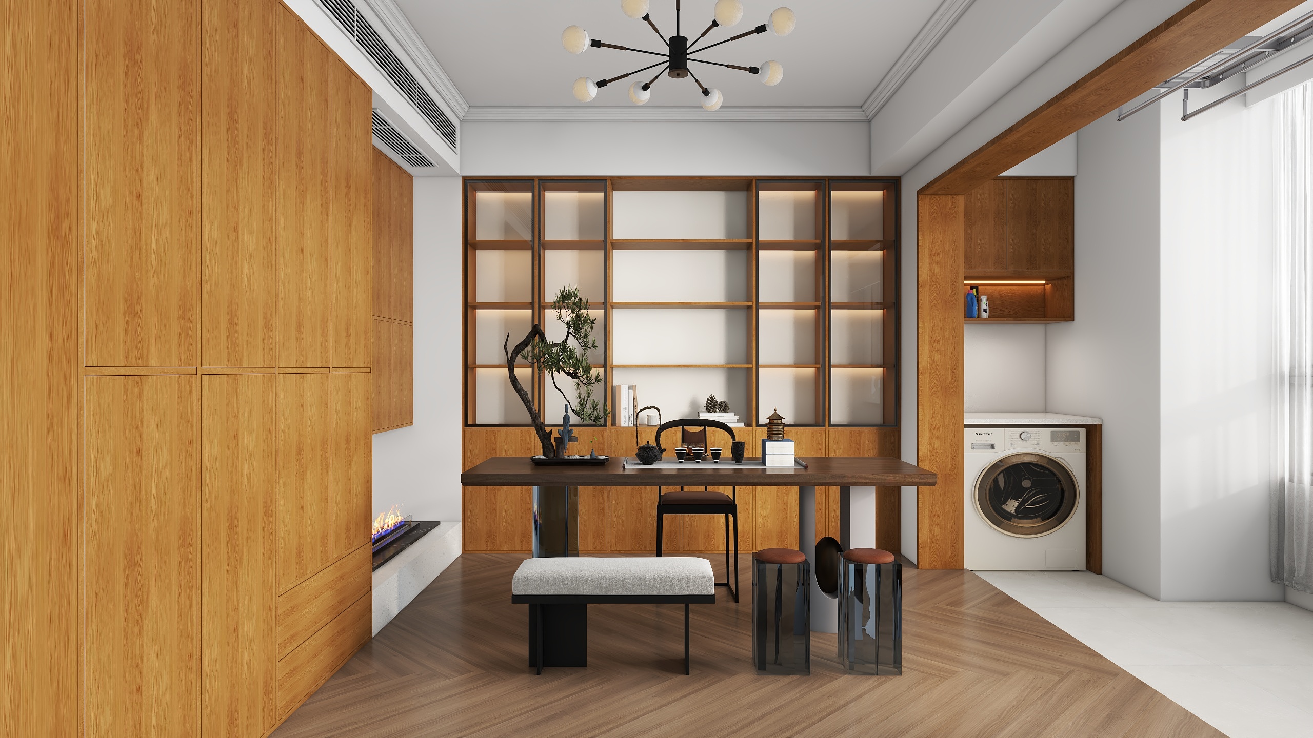 本初空间设计-现代中古风·陈总-装修设计方案