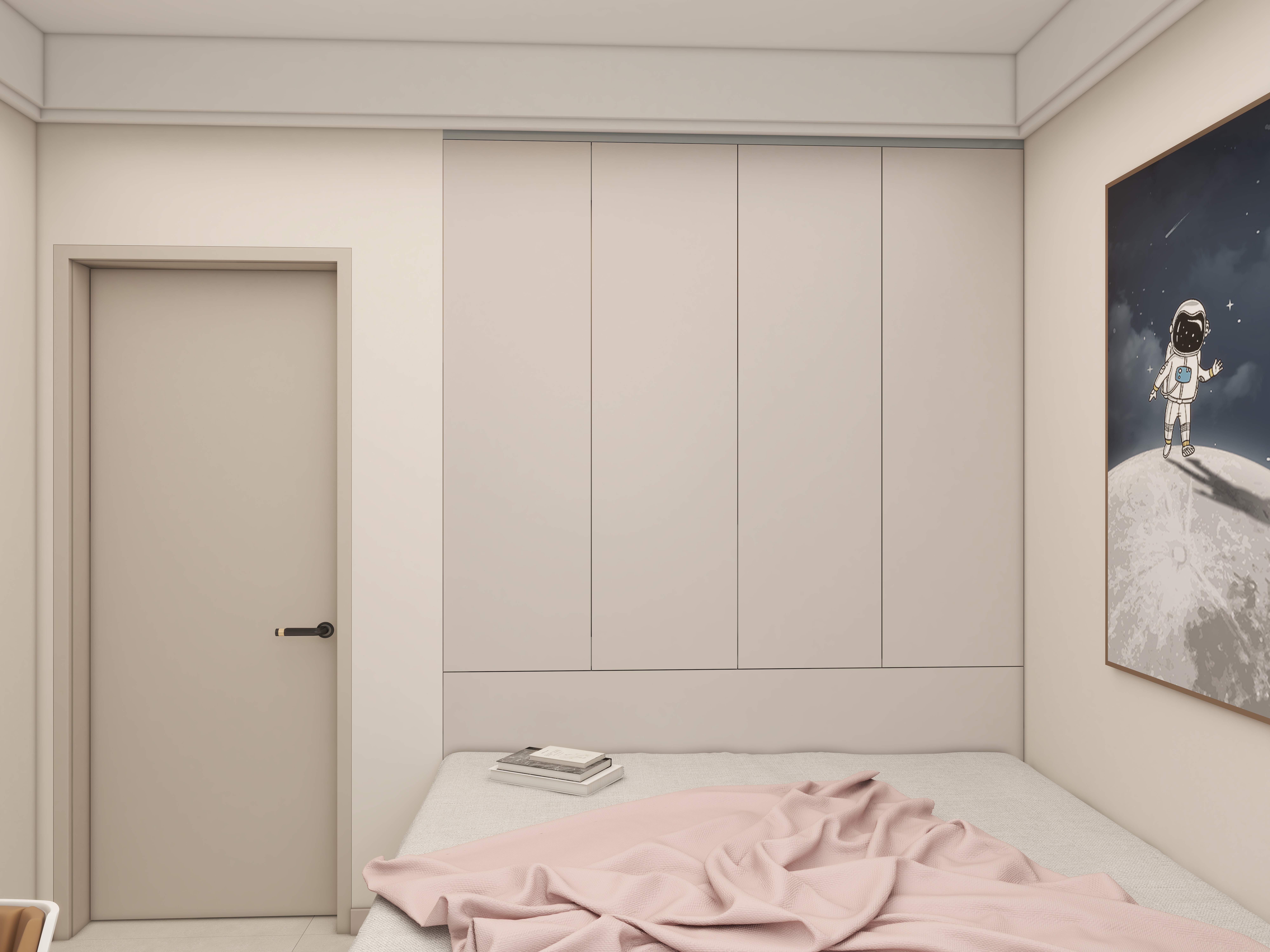 壹诺设计工作室-87㎡3室-现代简约 一层男孩房装修效果图第2张