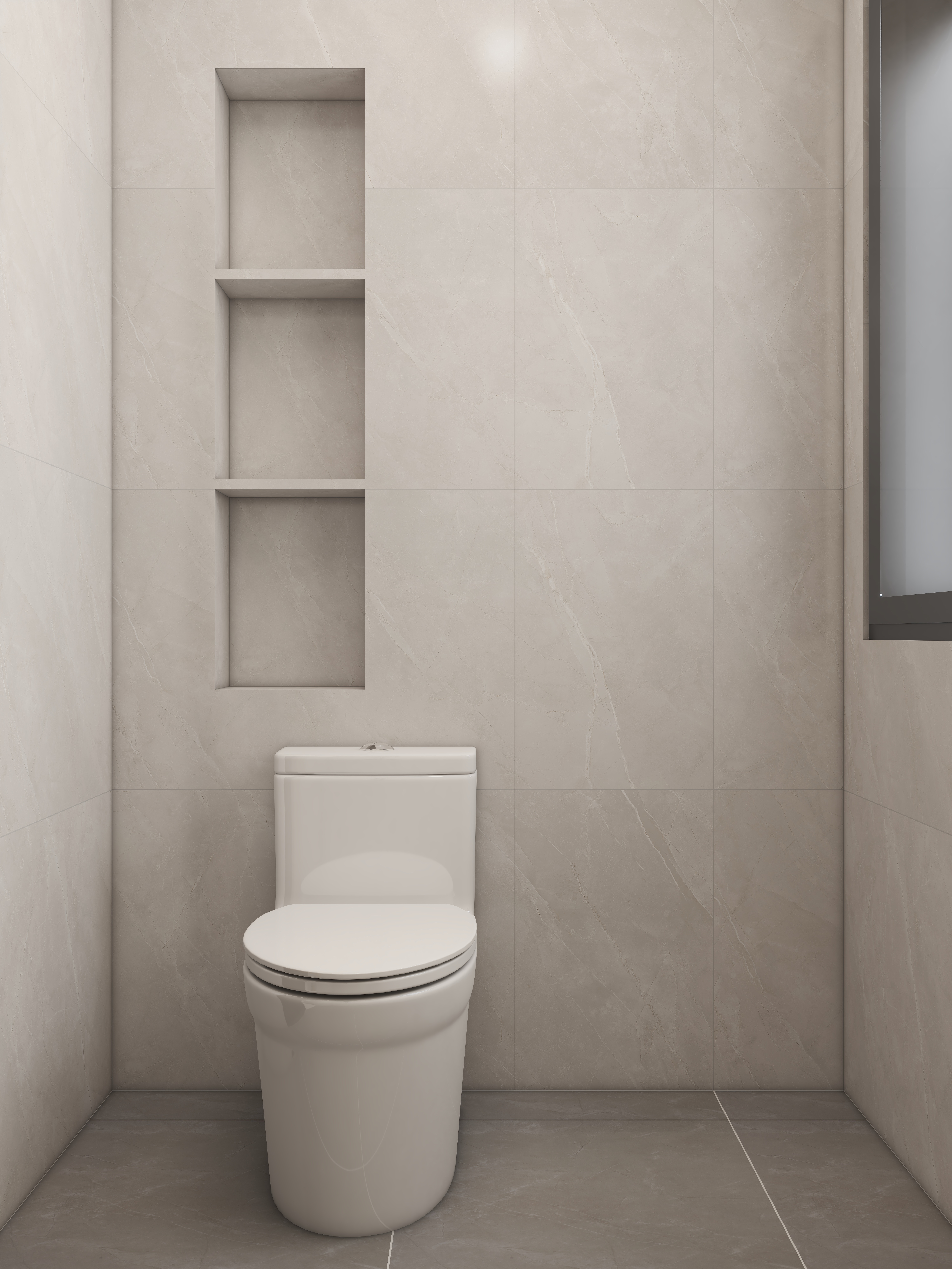 壹诺设计工作室-87㎡3室-现代简约 一层卫生间装修效果图第2张