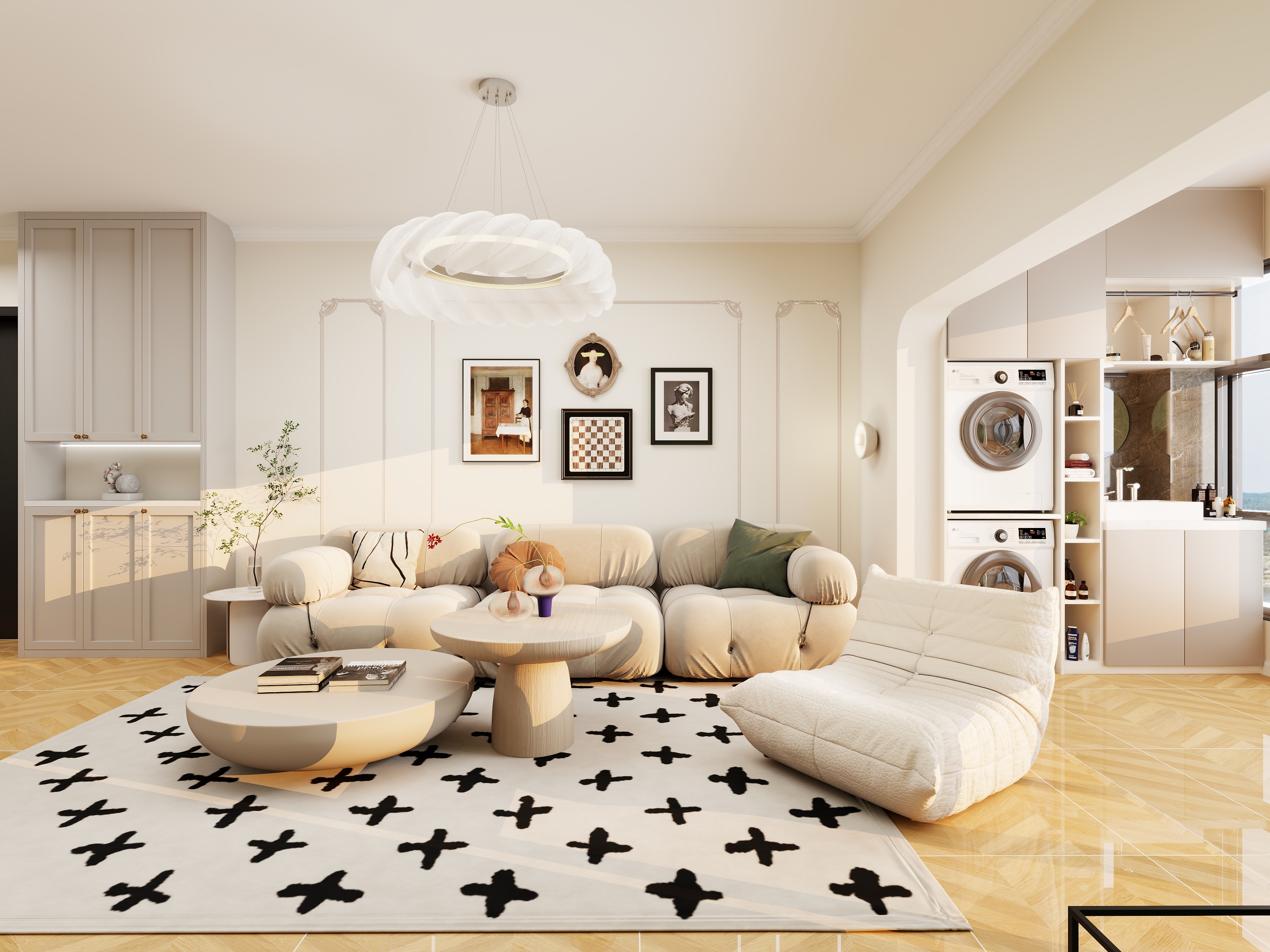 蜂蜜柚子琪-奶油112㎡-装修设计方案