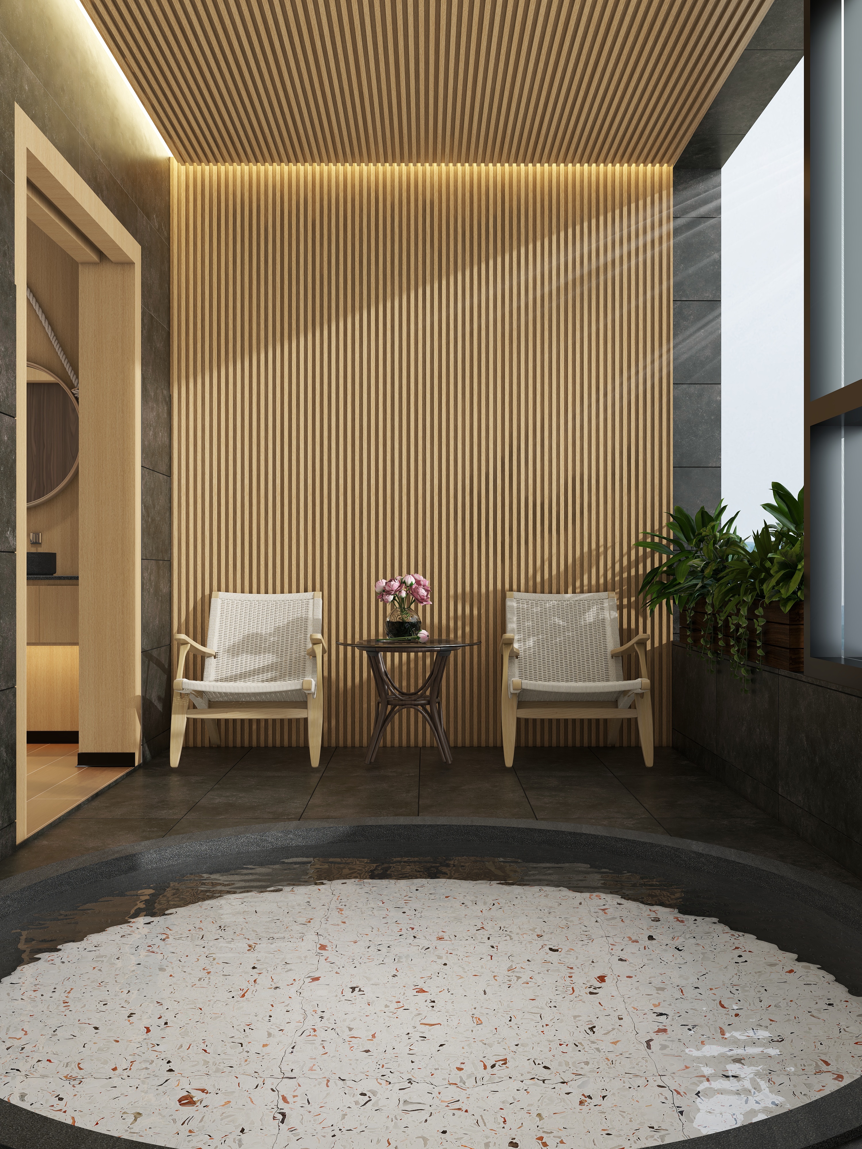 vision设计-《紫金温泉酒店》-两室一厅107㎡装修效果图