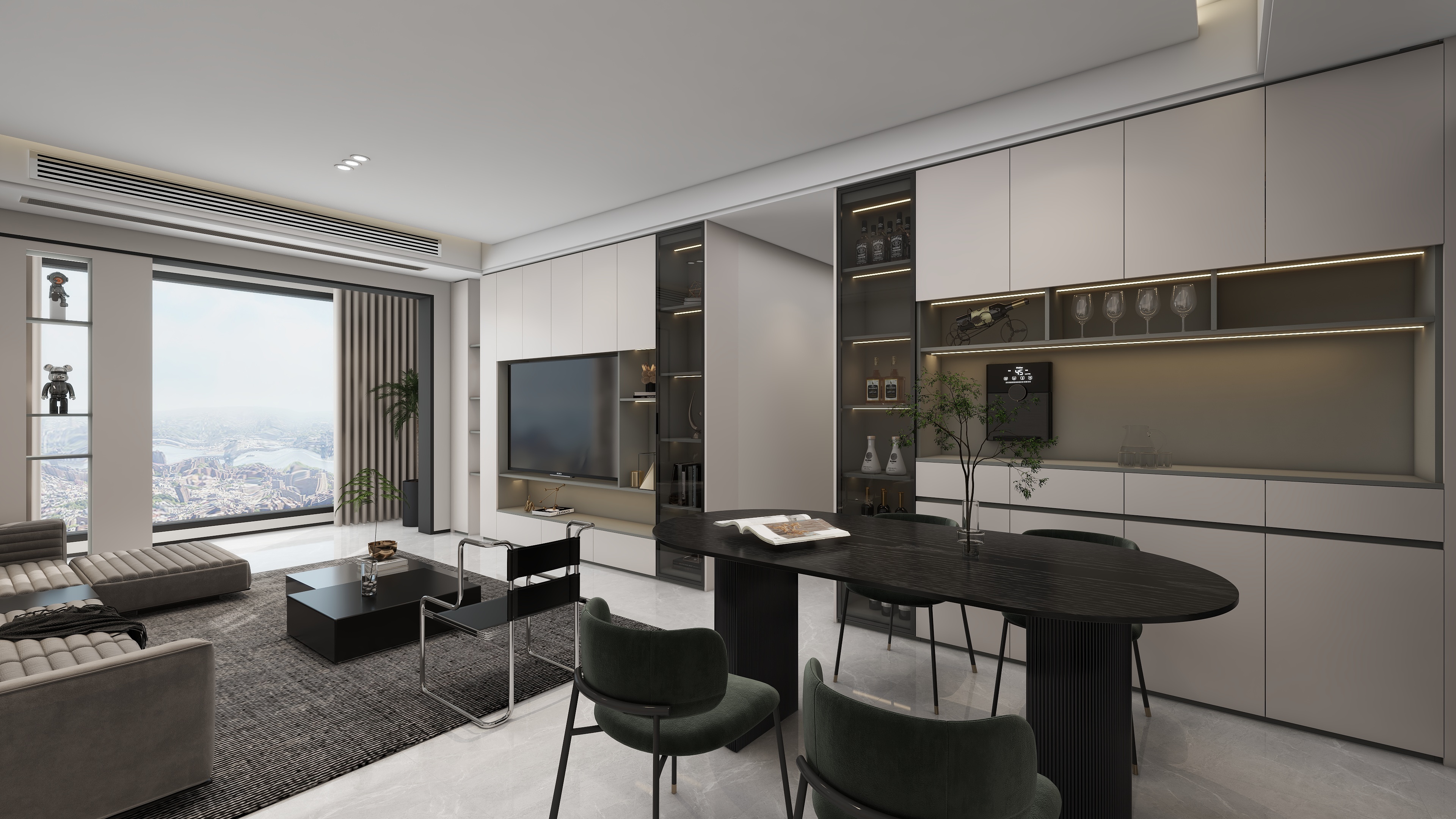 K-HX-【现代简约】-105㎡户型-东景园-装修设计方案