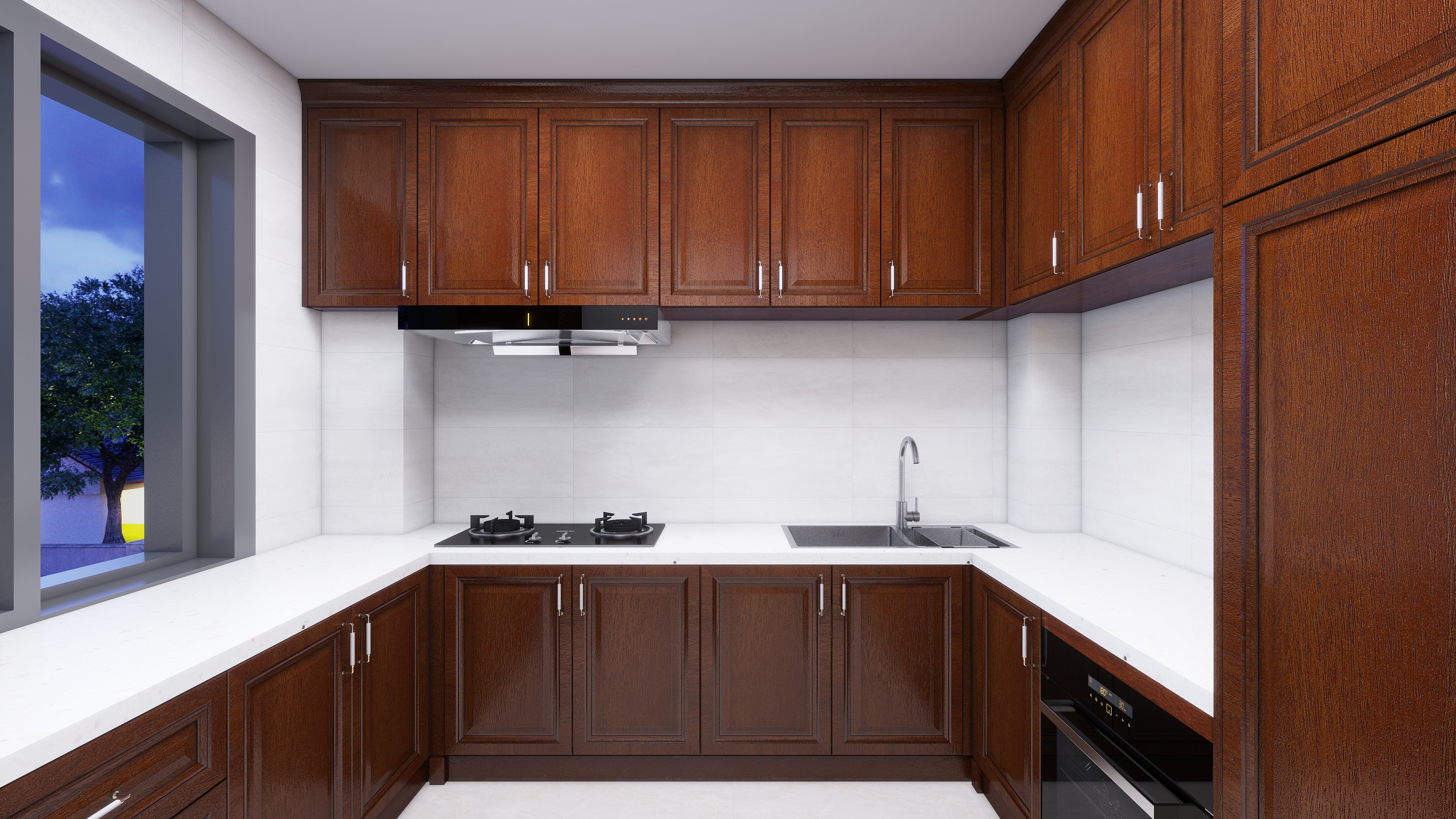 呼市马克森橱柜-爱格全屋定制-赛罕区千家和泰-欣家园-落地交付方案-旧房改造-装修设计方案