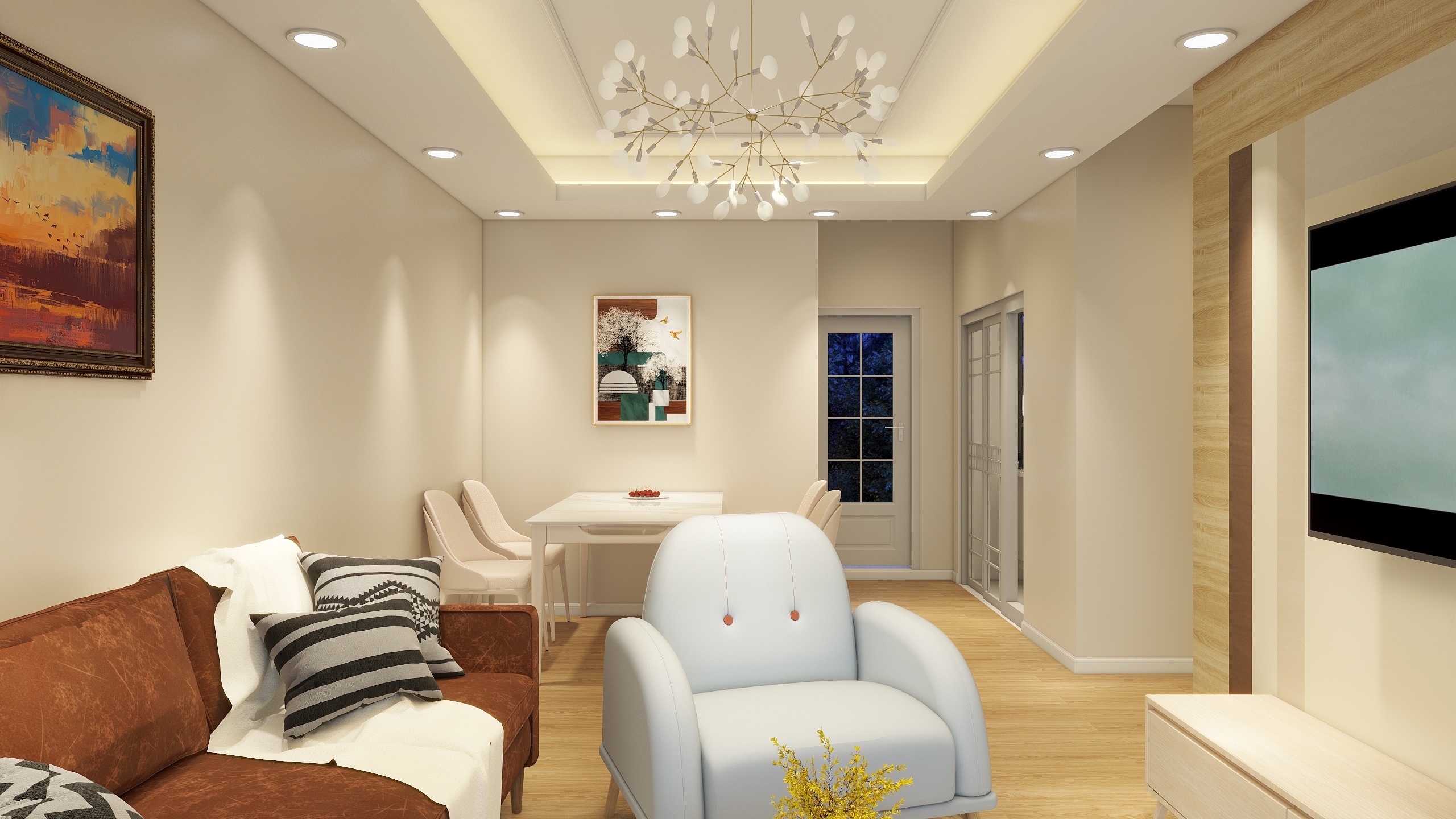 毅雀-海德公园81㎡3室-装修设计方案