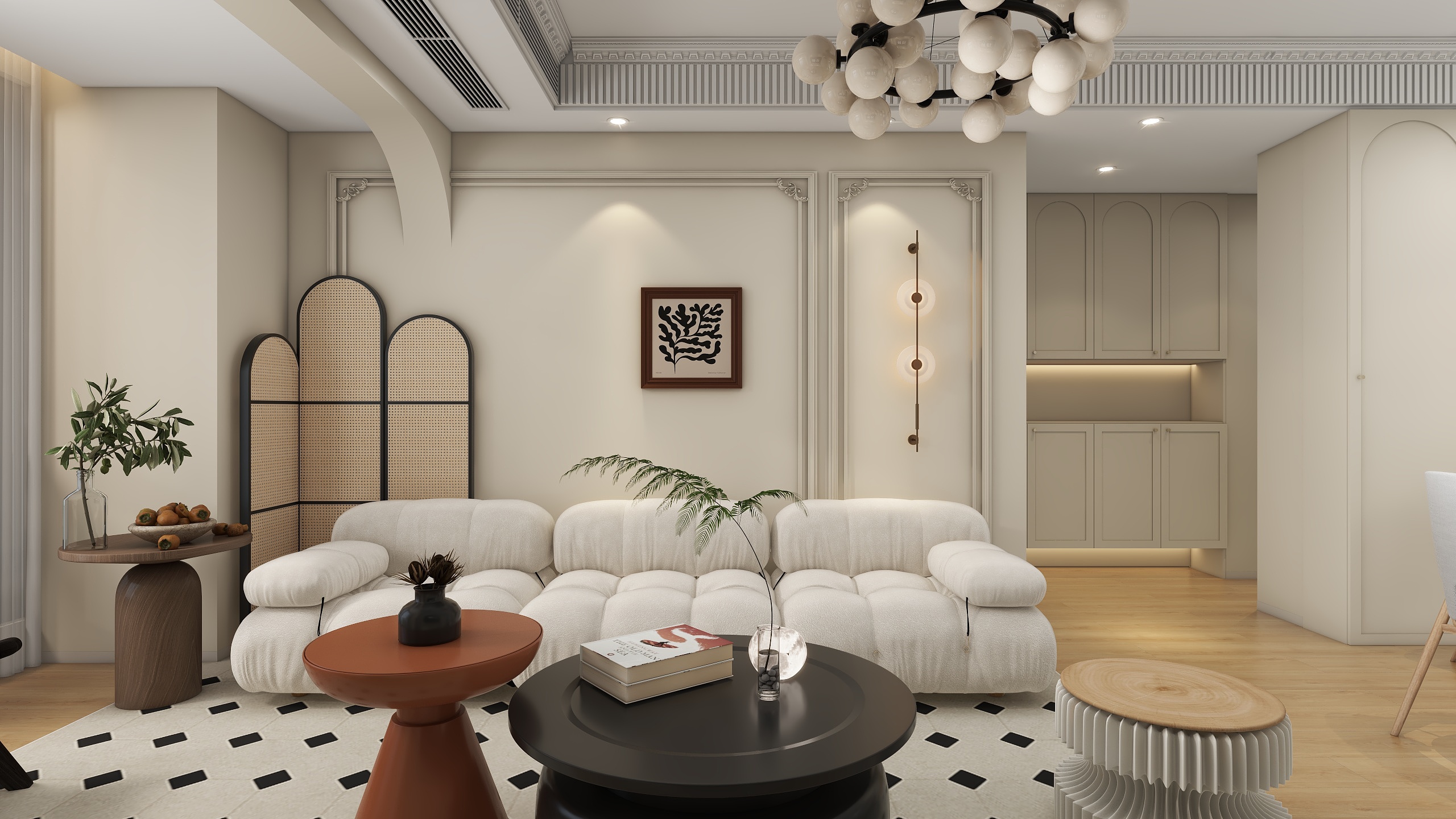 李青越-105方法式四居室装修效果图