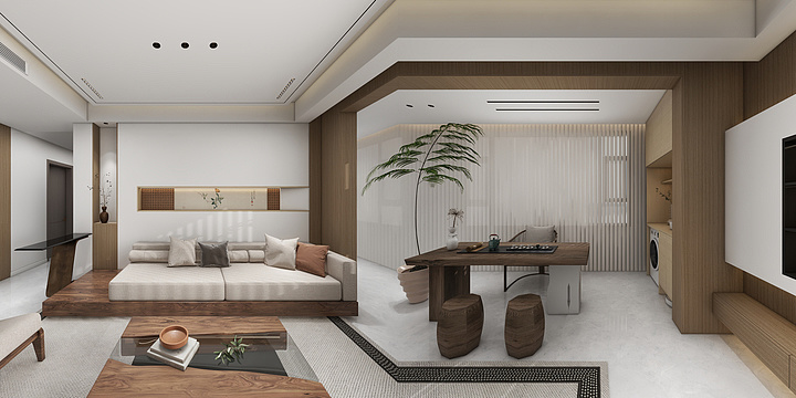 庆才装饰-祥瑞府邸2-1-402 新中式-装修设计方案