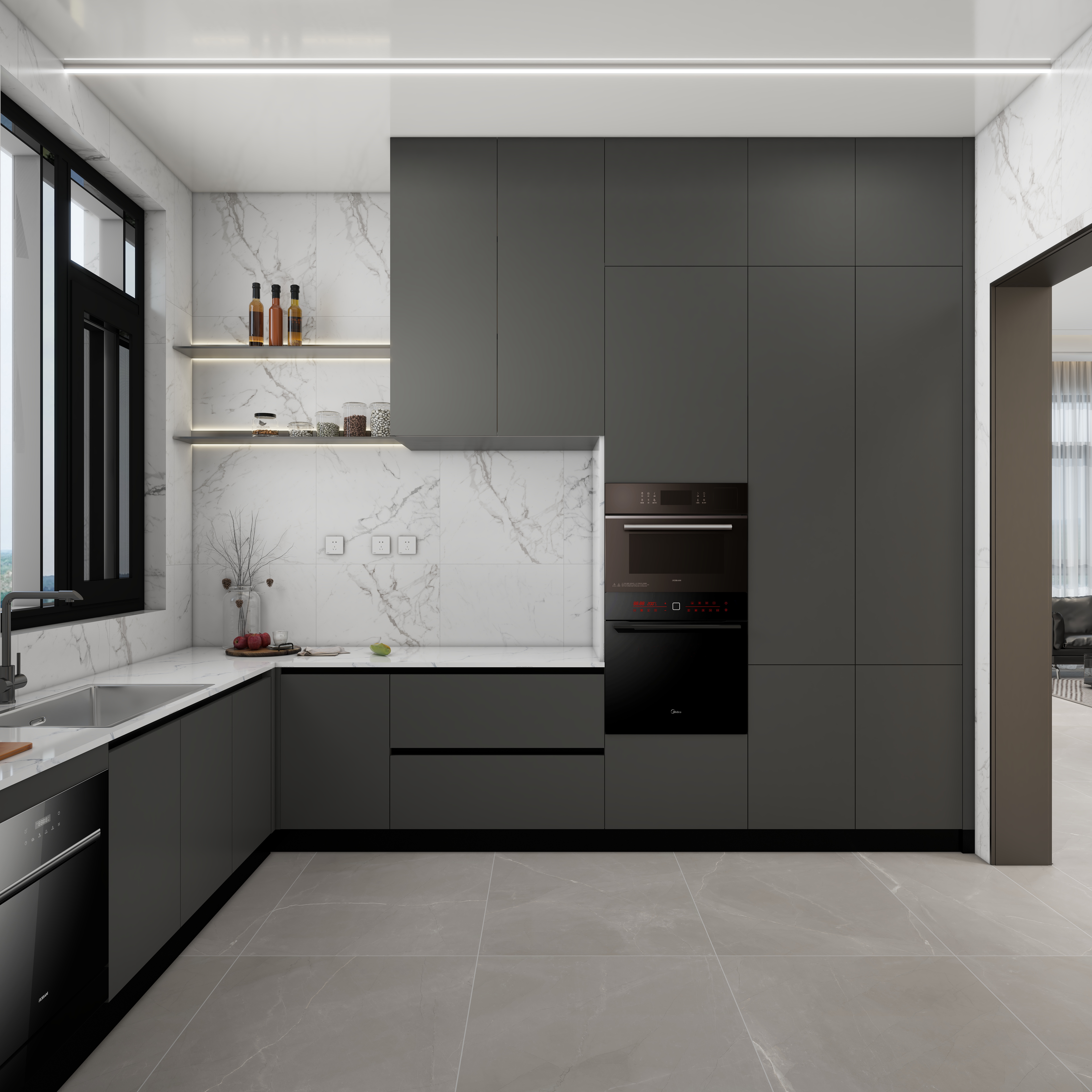 筑家装饰公司-官志卷自建别墅效果图3-装修设计方案