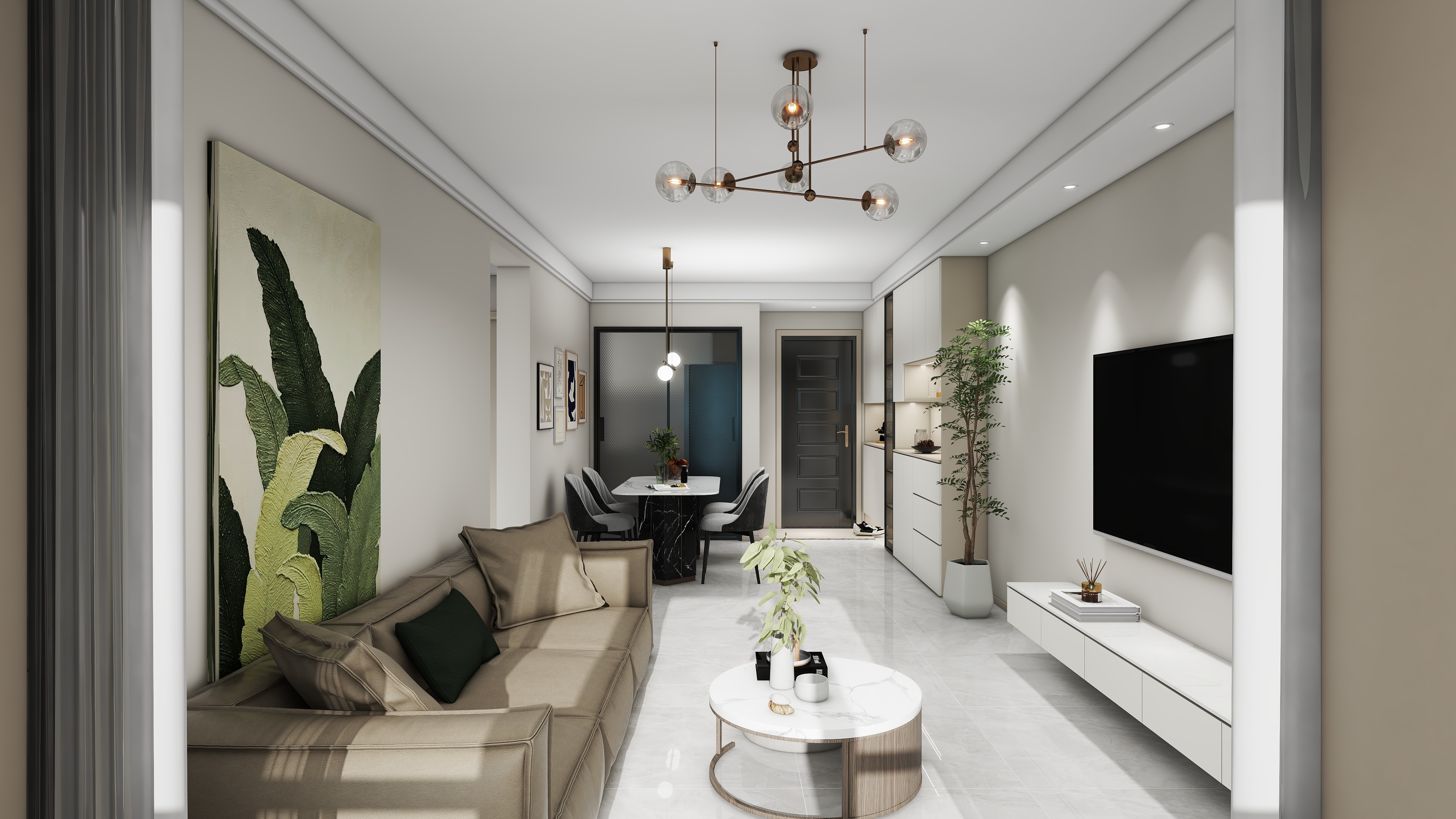 霖诚设计-陈开-保利和光尘樾72㎡2室-装修设计方案