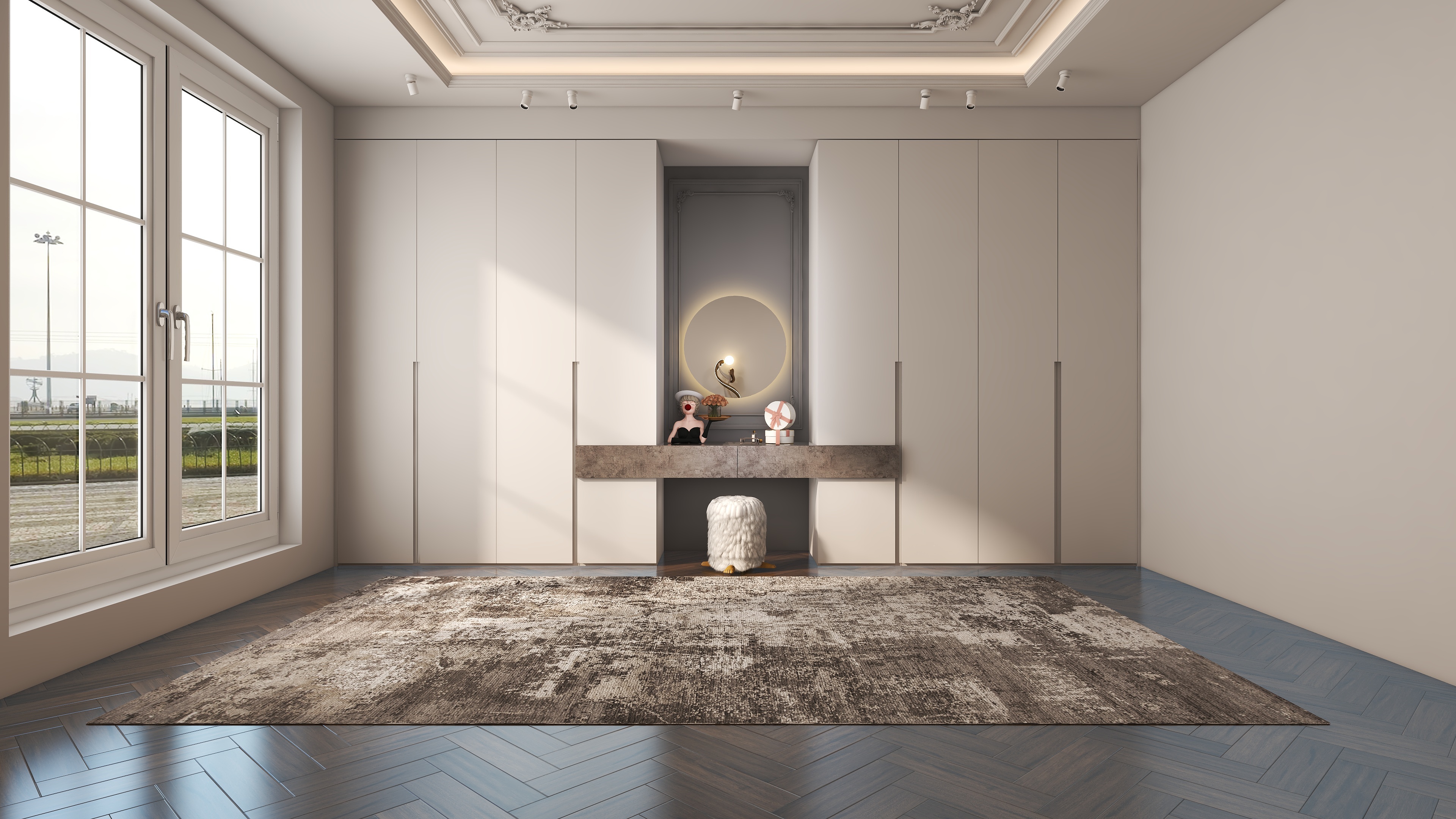 西舞全屋定制-【创意衣柜设计】新古典衣柜-装修设计方案