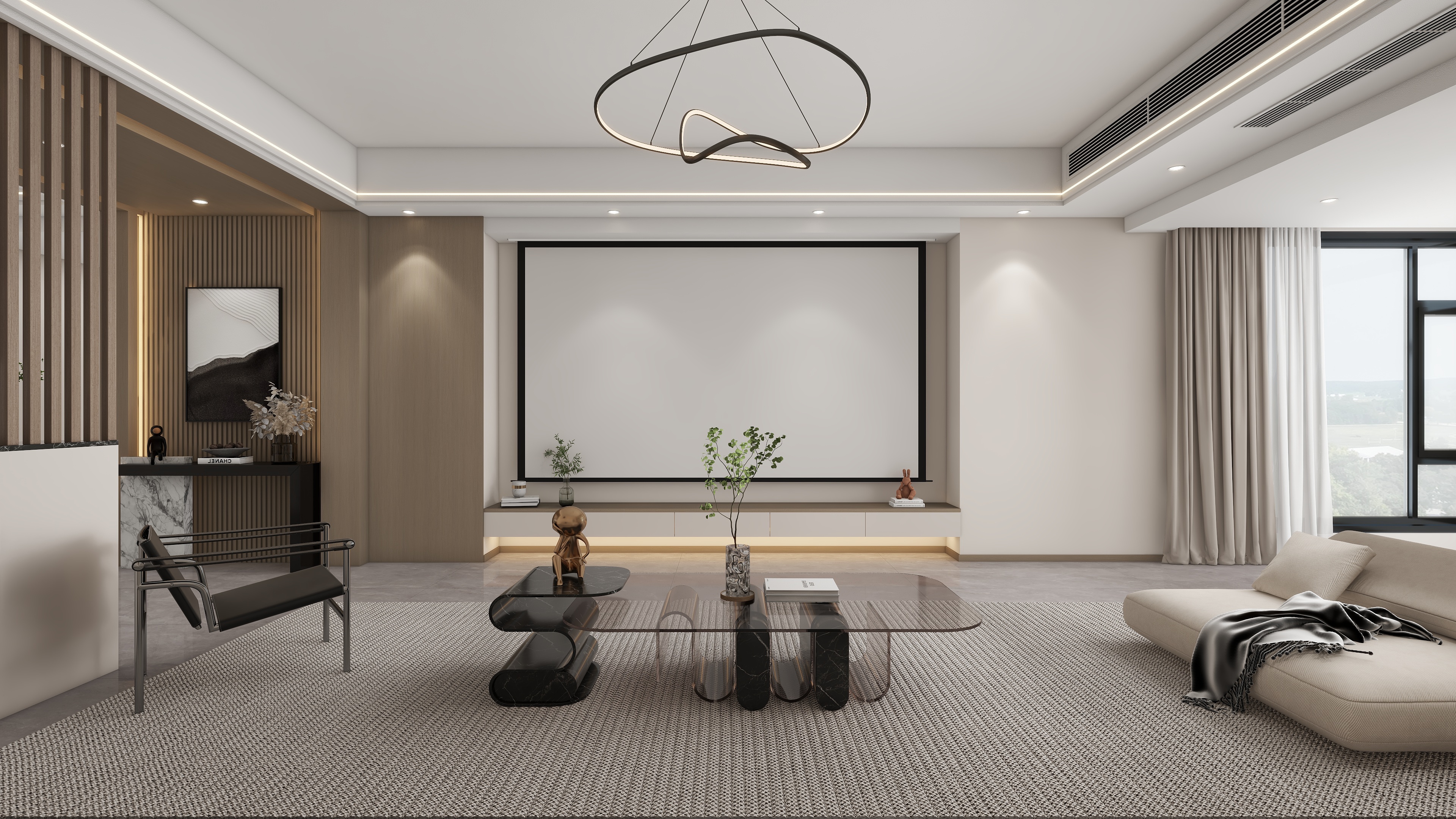 星空设计500一套-现代简约174㎡4室装修效果图