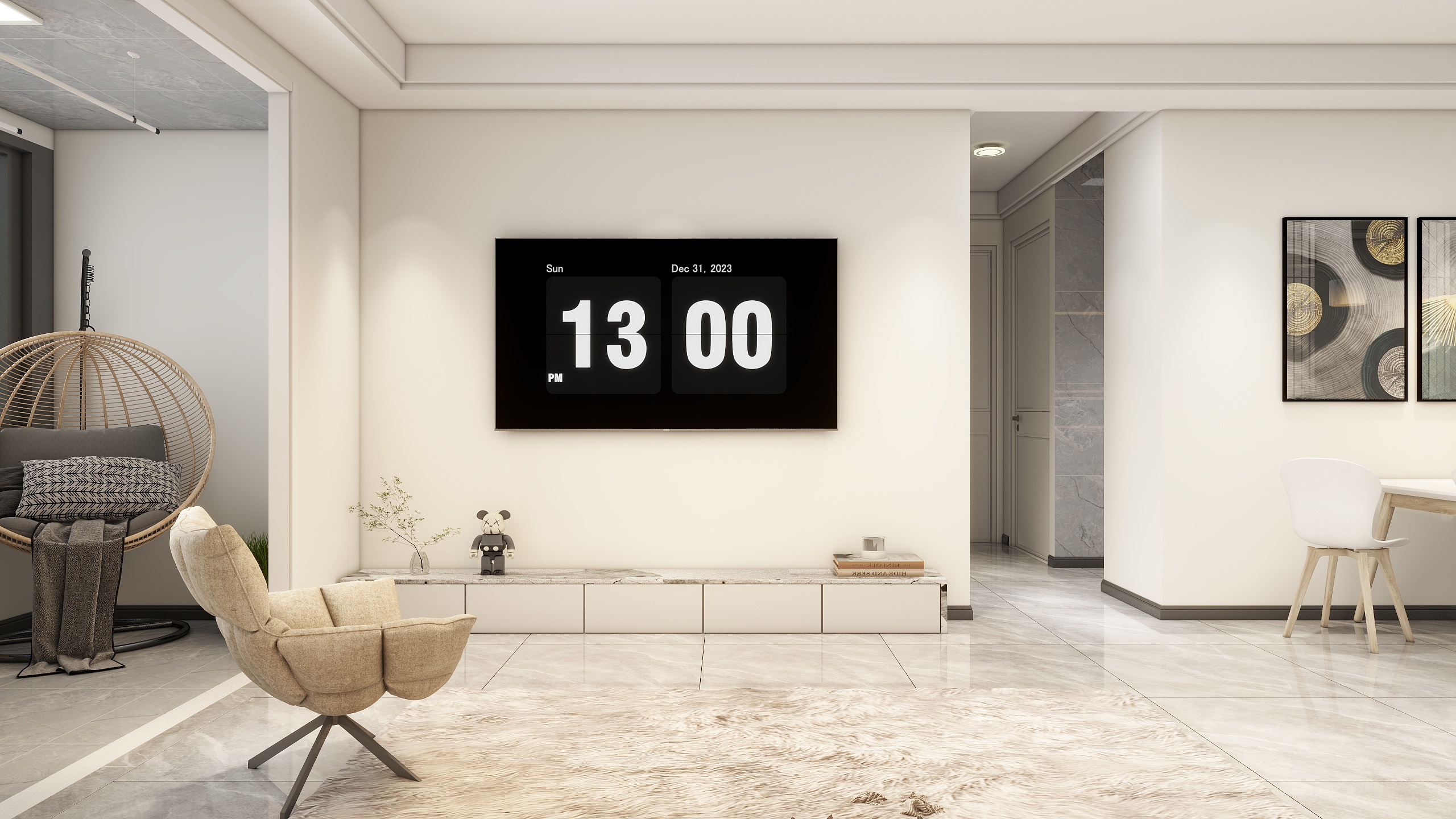 唯壹设计-92㎡1室-装修设计方案