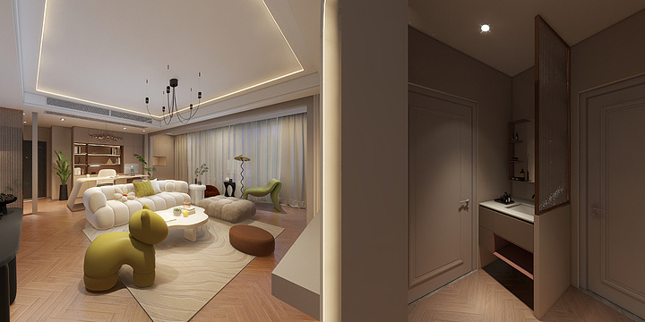 NhWtypPJ-11.侘寂风奶油风宽厅 渲染过 112㎡3室 -装修设计方案