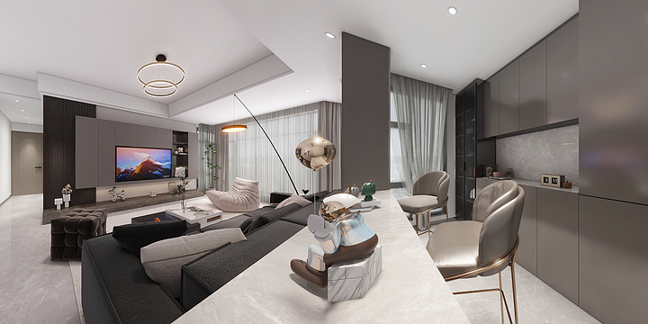 健宏装饰梁伟健-德晋55-604改-装修设计方案