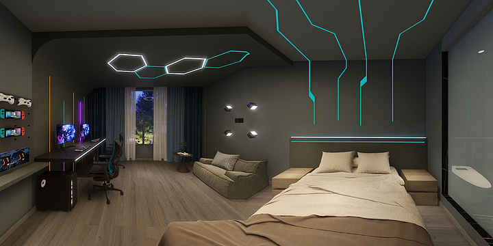 李佩君-电竞房标间-装修设计方案