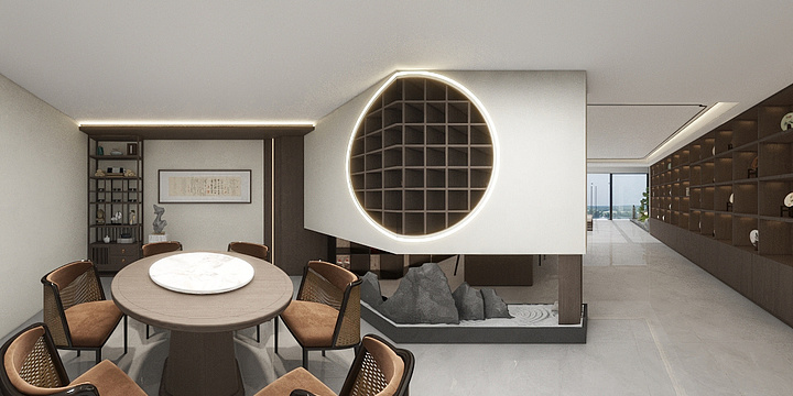 远在广东漂泊-茶室-装修设计方案