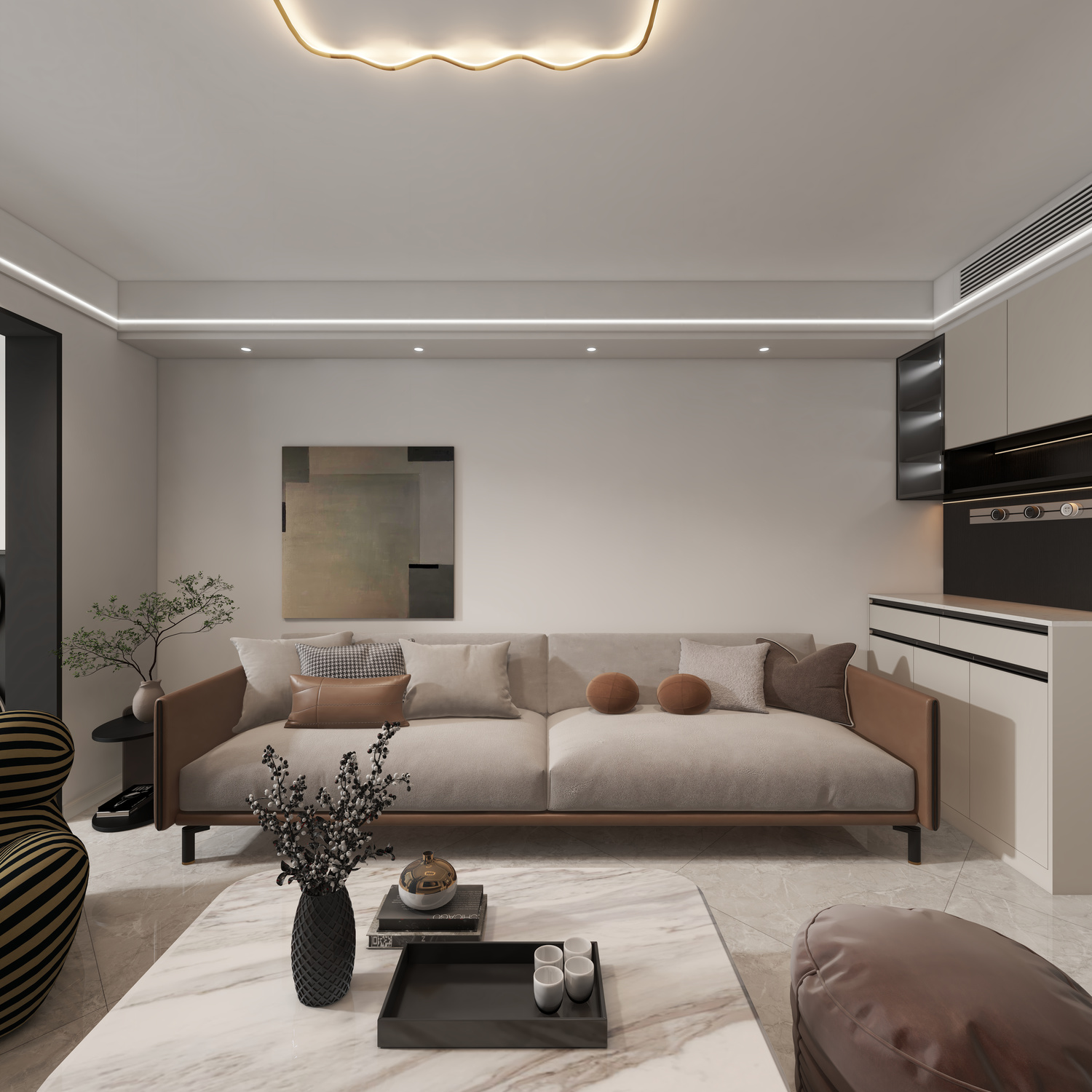 萬萬丨两样设计-新兴.中心城123㎡4室装修效果图