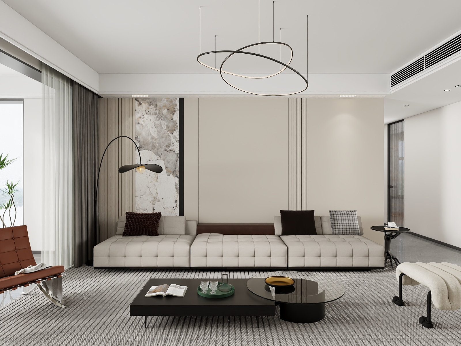 吴爽-170m²现代简约风格设计装修效果图