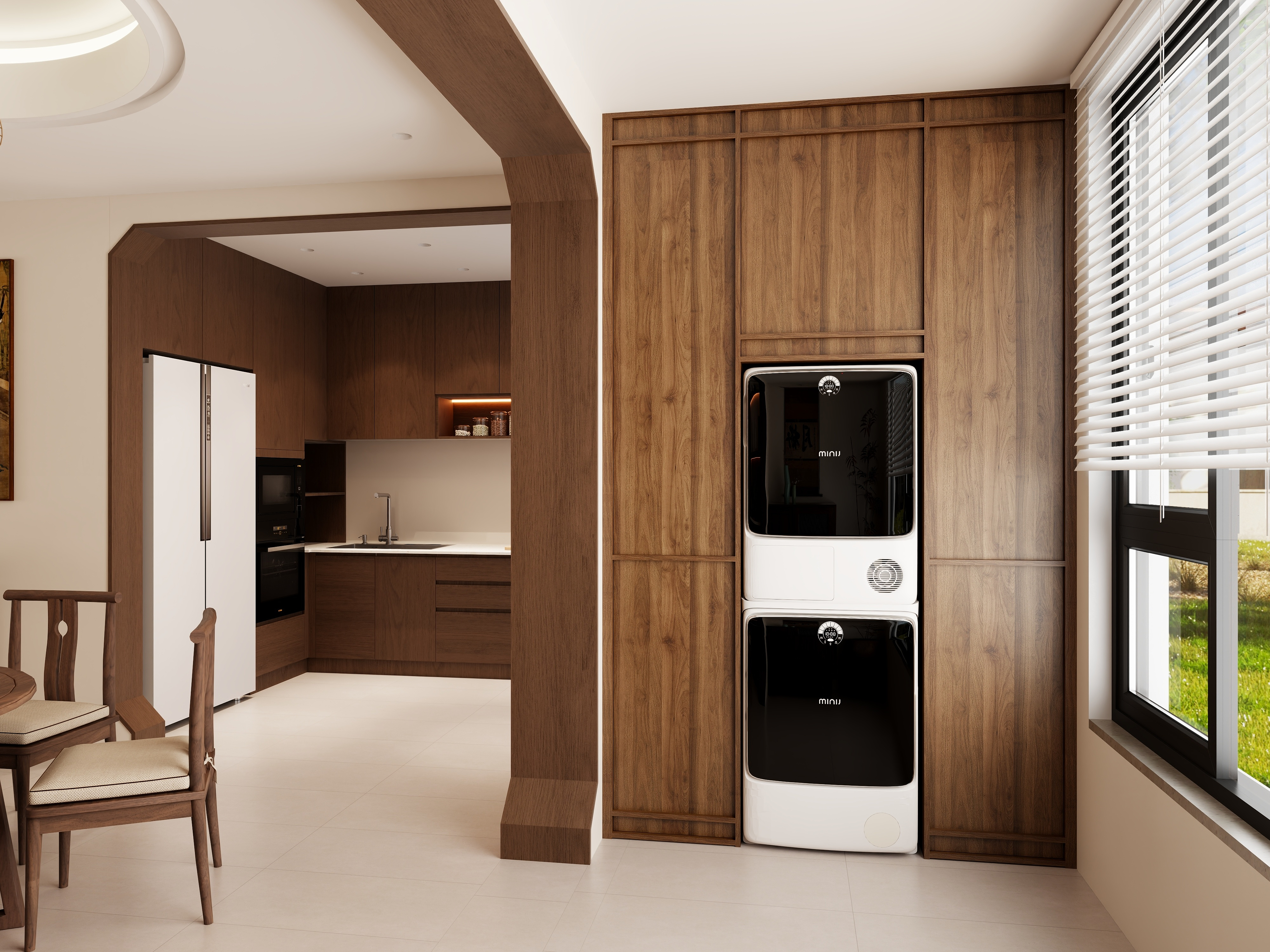 觅境设计工作室-碧桂园宋代美学一层阴台装修效果图第1张