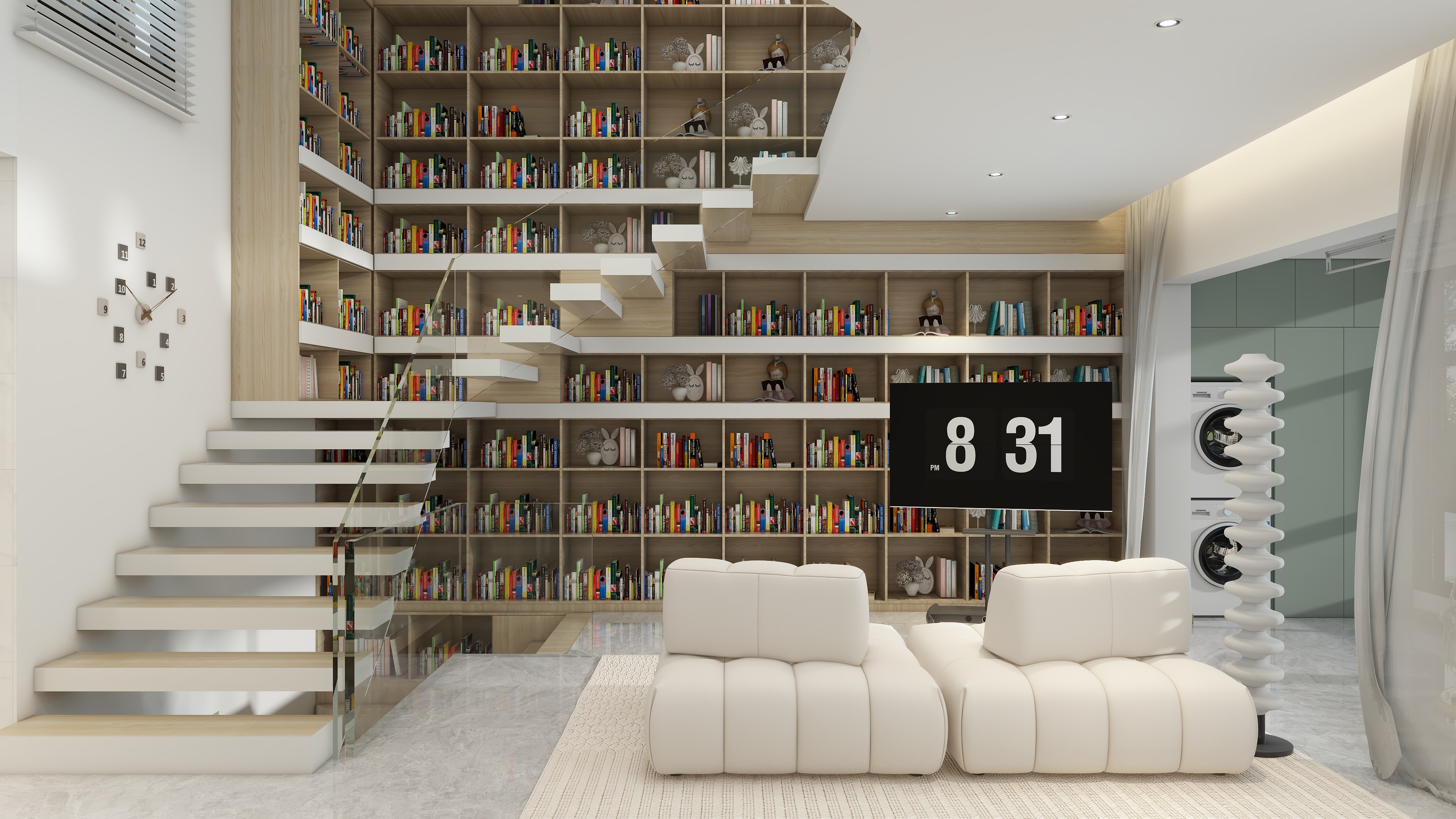 四月蚂蚁子弹飞-180m²北欧风别墅装修效果图