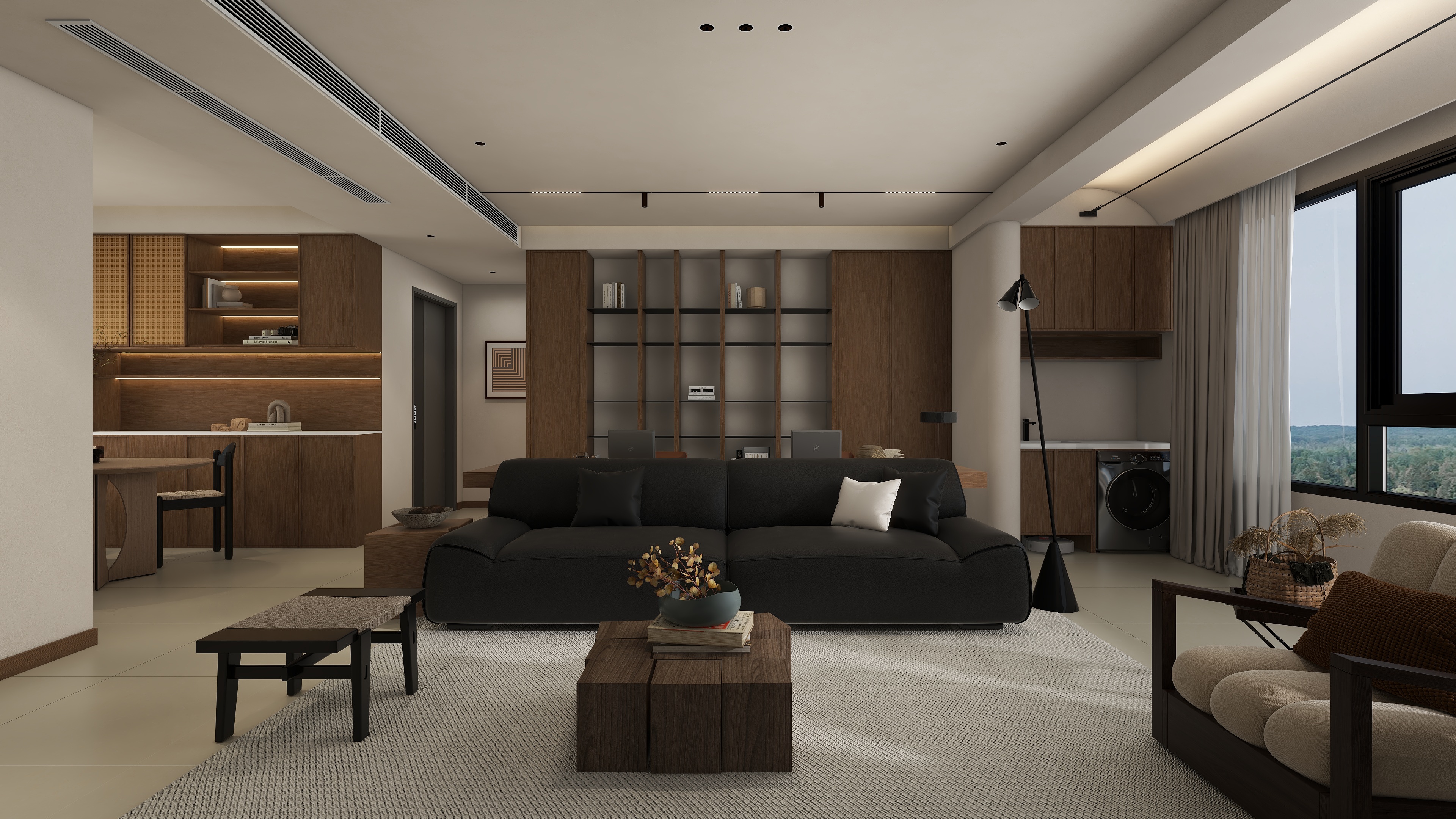 星空设计500一套-复古风四居室139㎡装修效果图