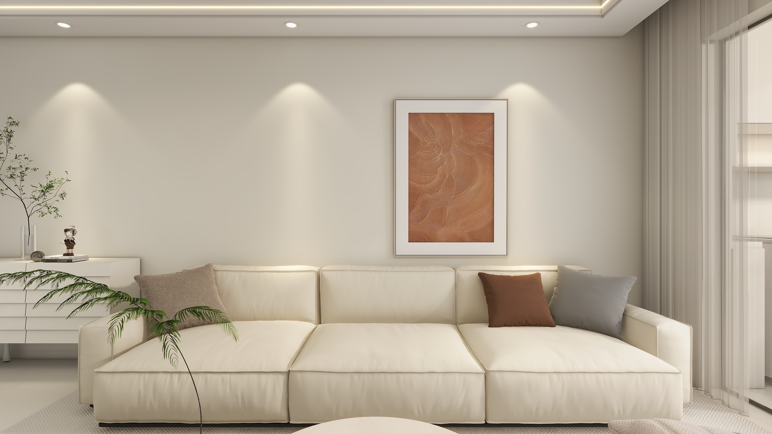 李青越-124方现代简约四居室装修效果图