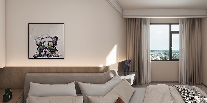 花海设计视觉表现-现代-四室-电竞房-装修设计方案