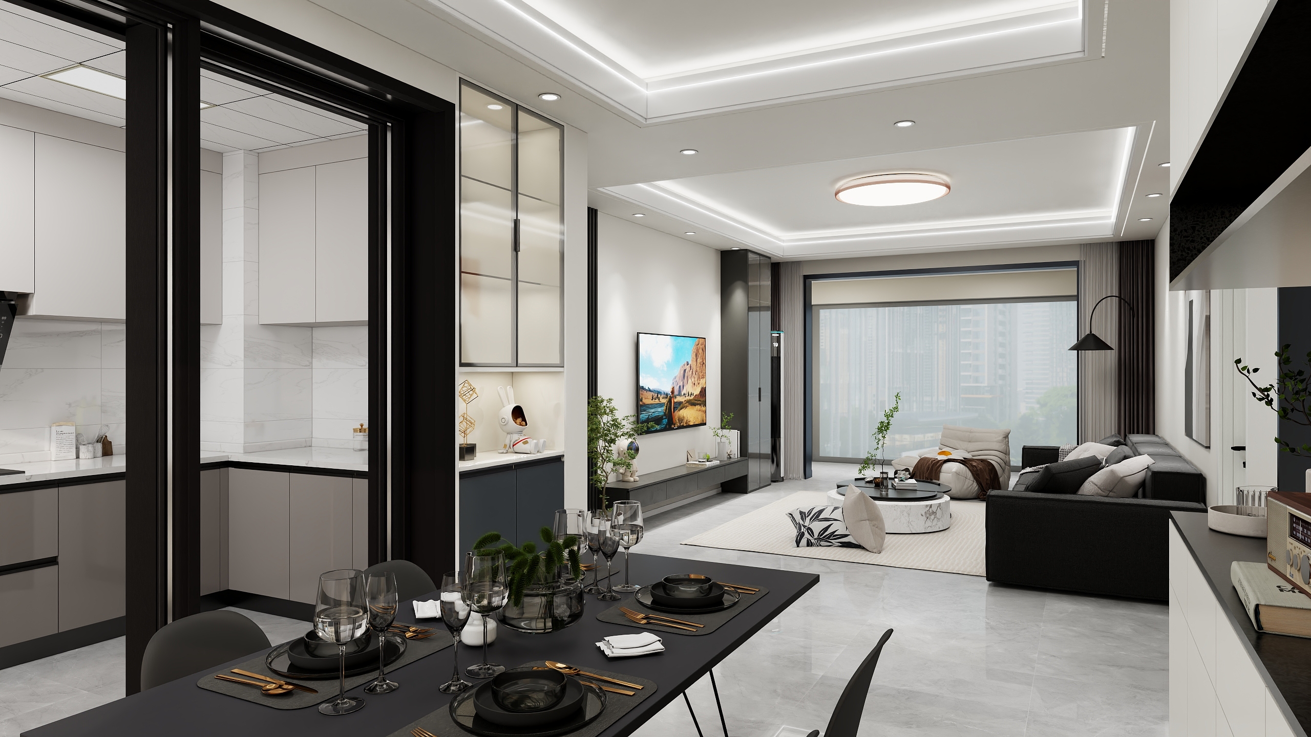 後宅-长飞雅苑146㎡4室-装修设计方案