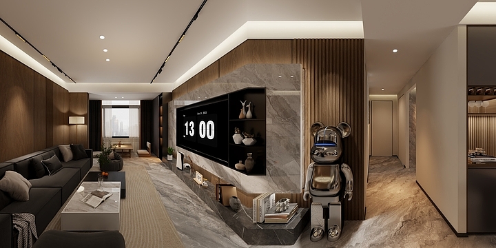 墨名堂空NkWS-意式极简133鱼化-装修设计方案