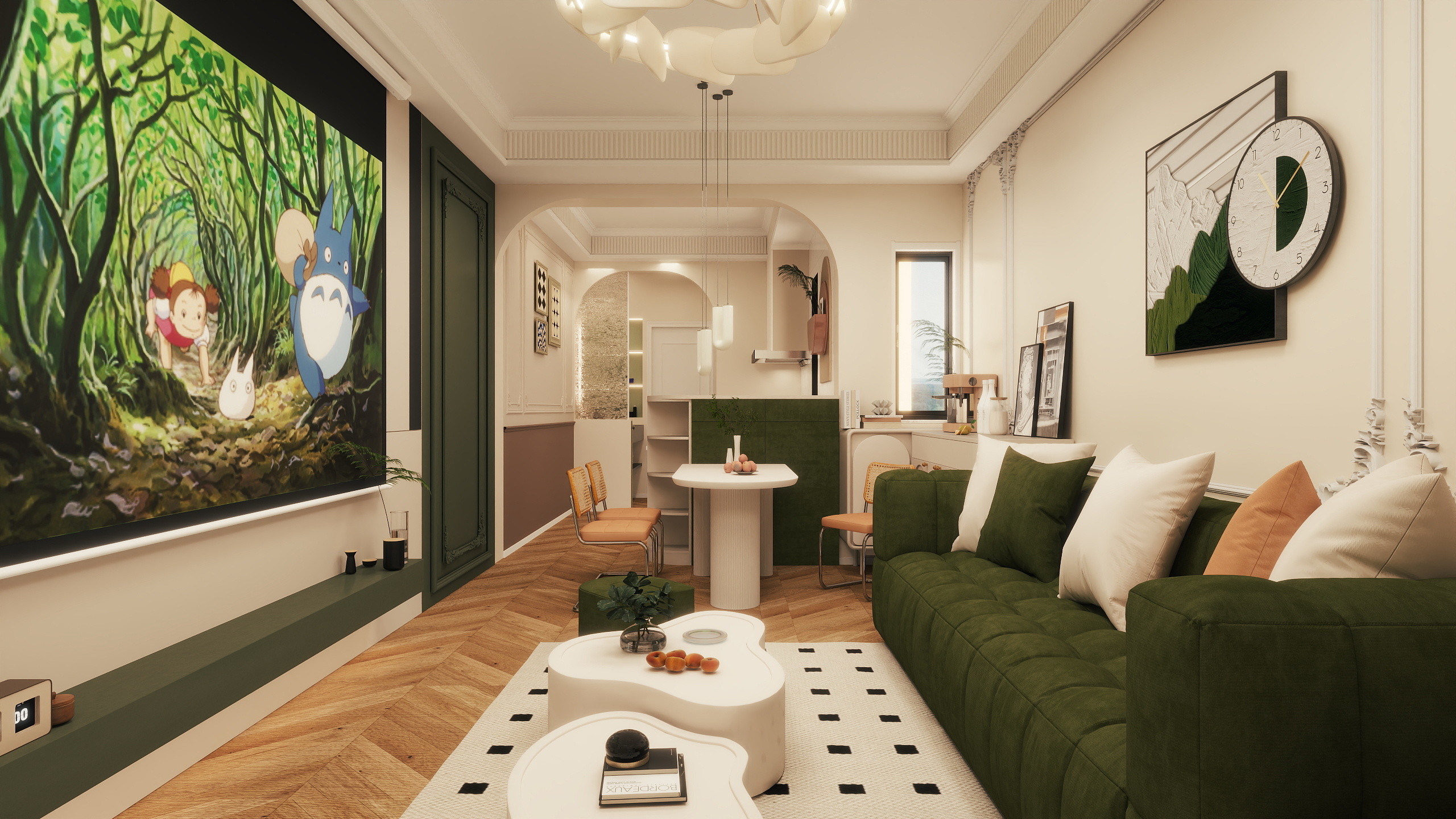 王哲-法式奶油风-装修设计方案