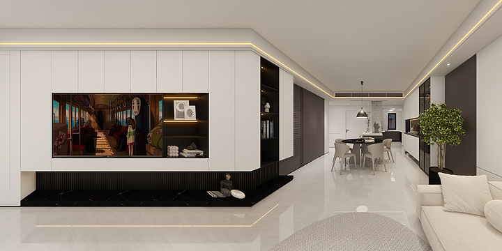 许福财-保利华创云上8#1707-黑白 pas-装修设计方案