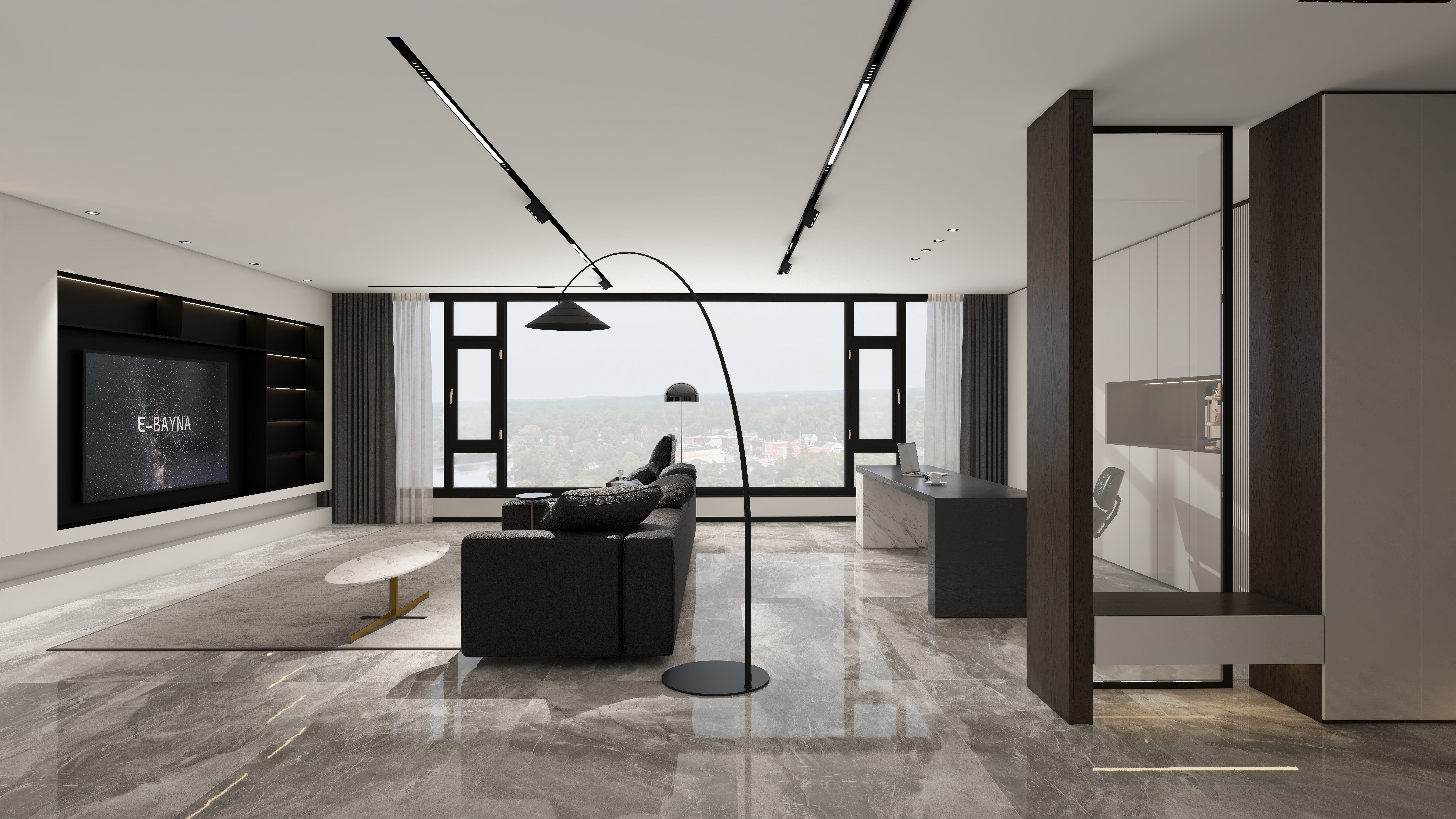 章鱼哥效果-198㎡4室-装修设计方案