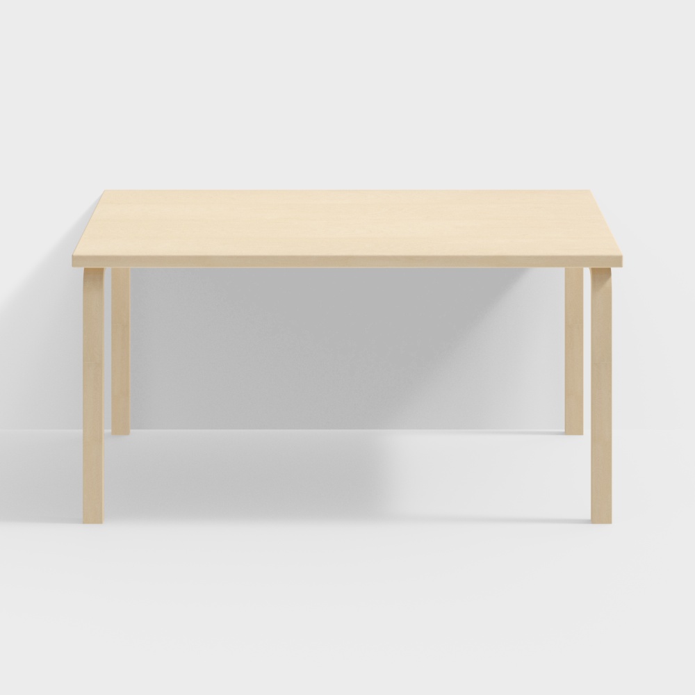Artek Aalto Table rectangular 81A 150x75cm3D模型