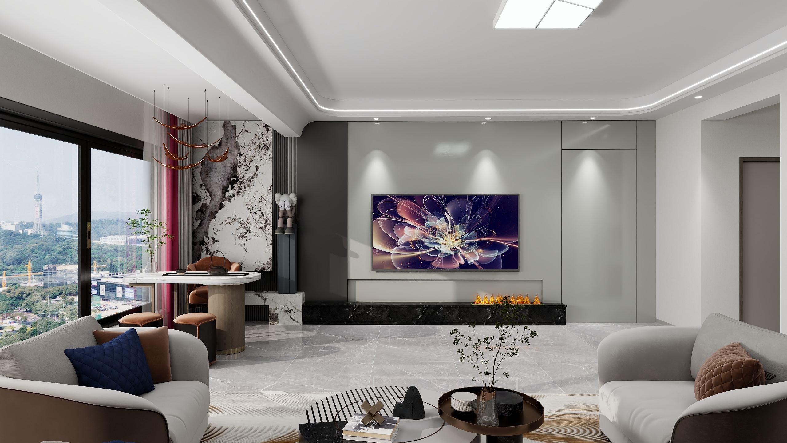 旭美家装饰-中建国贤府128平米-装修设计方案