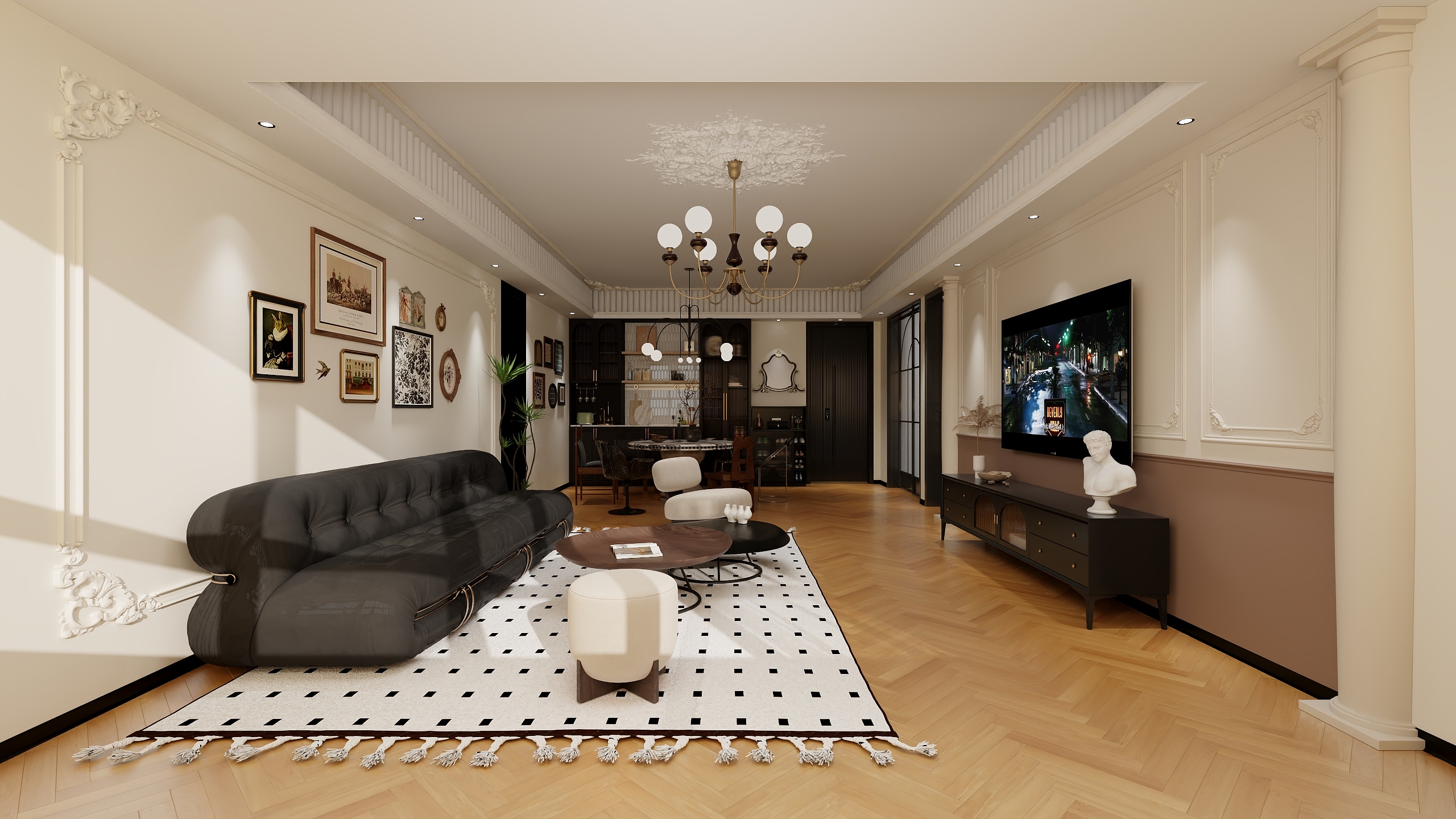 荼0-中古客餐厅-装修设计方案