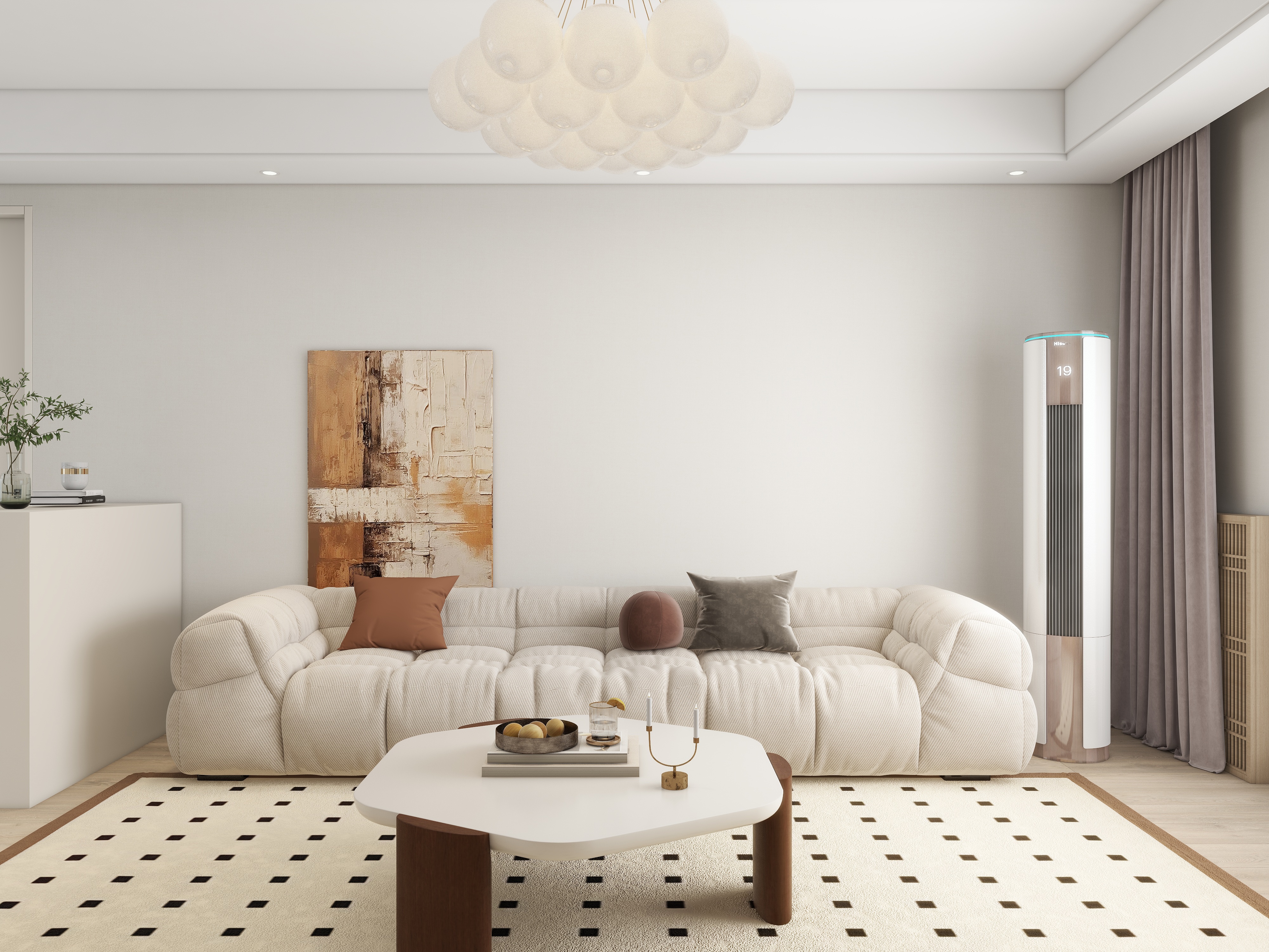 李青越-95方现代风格三居室装修效果图