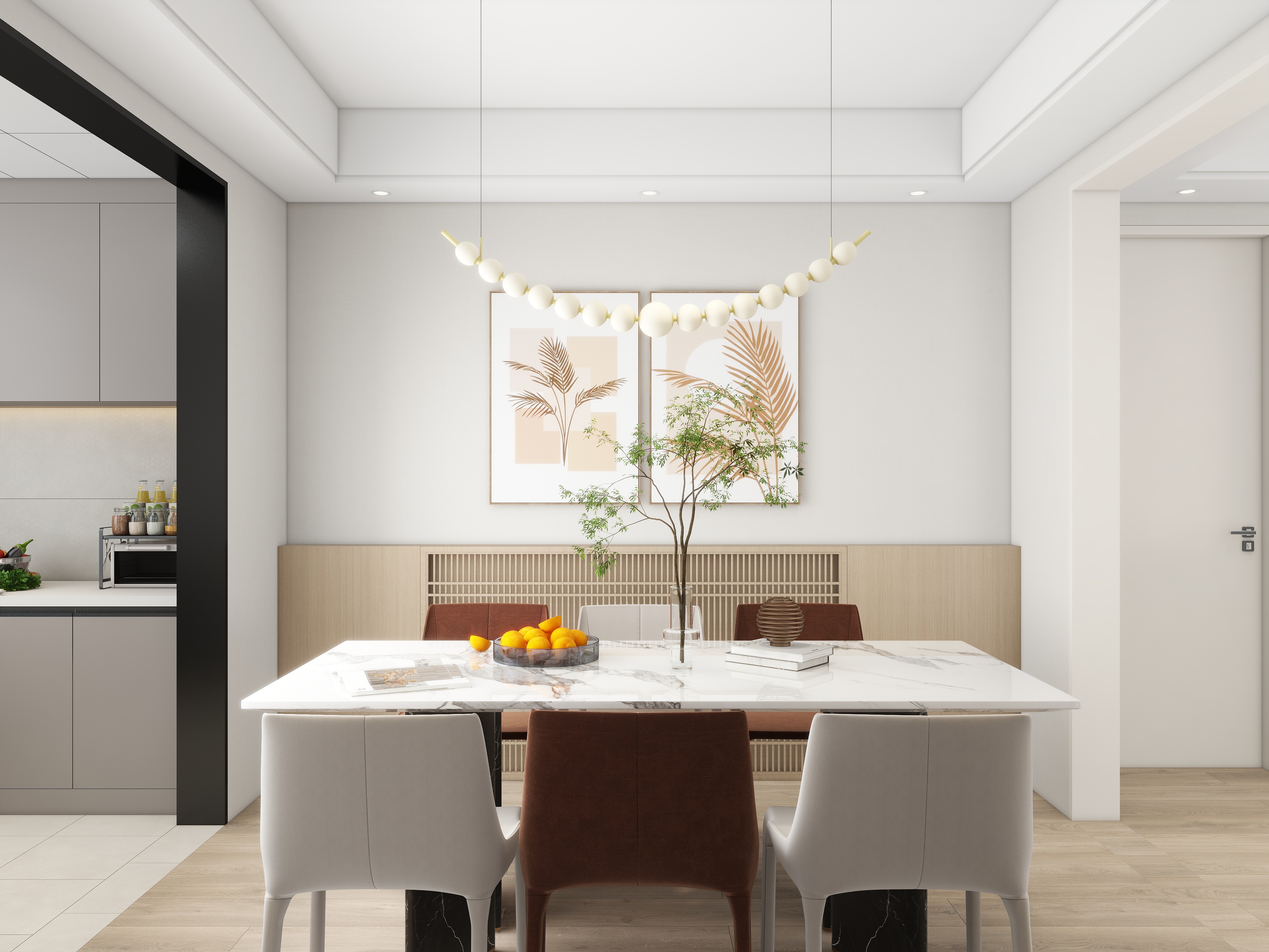 李青越-95方现代风格三居室装修效果图