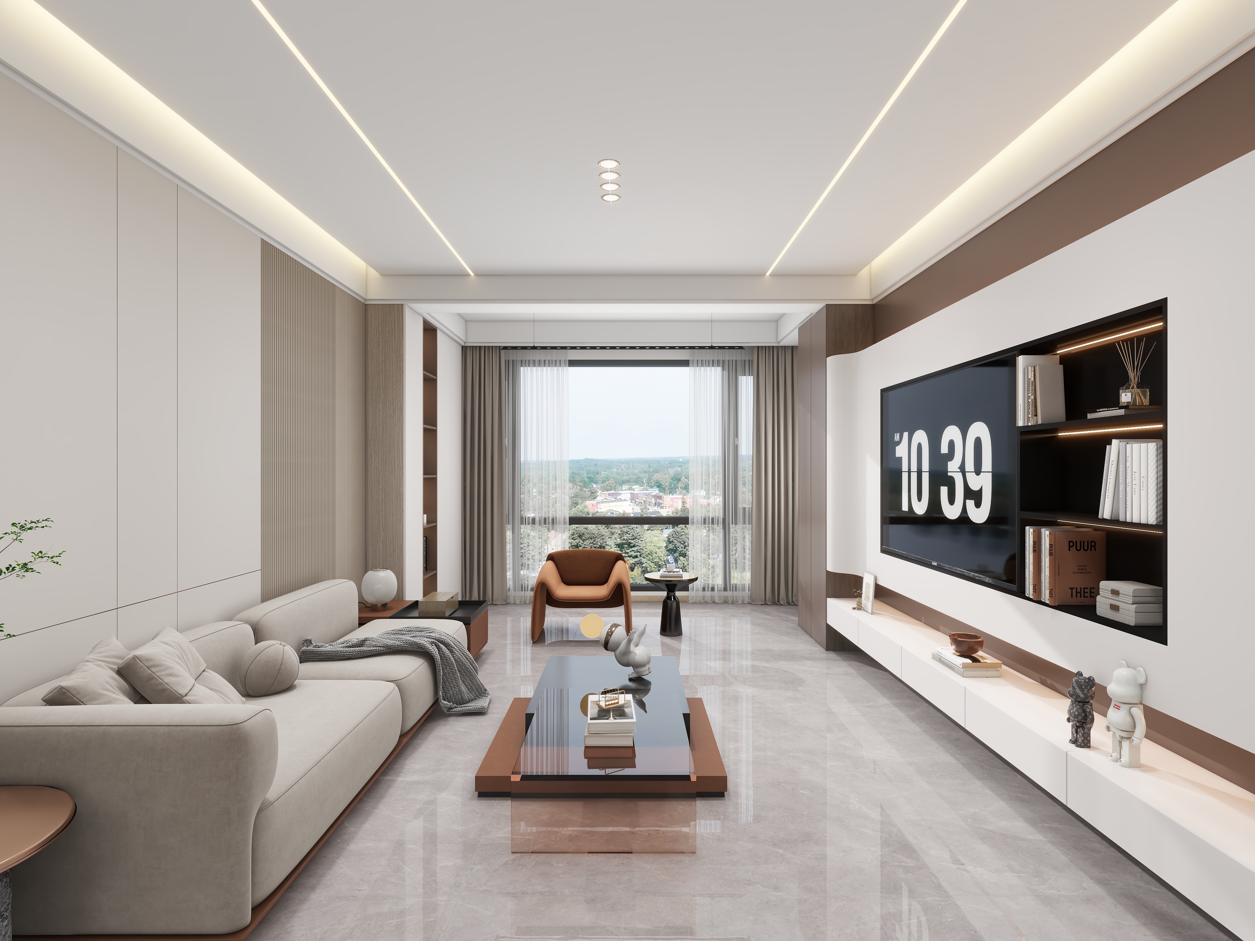 张福梅-现代简约100㎡3室-装修设计方案