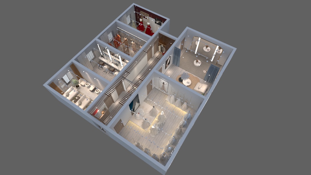 全屋定制王工-婚纱店-装修设计方案