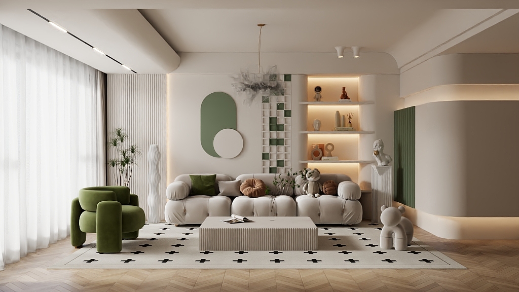 小-葱-3.17晚上直播现代奶油客餐厅-副本-装修设计方案