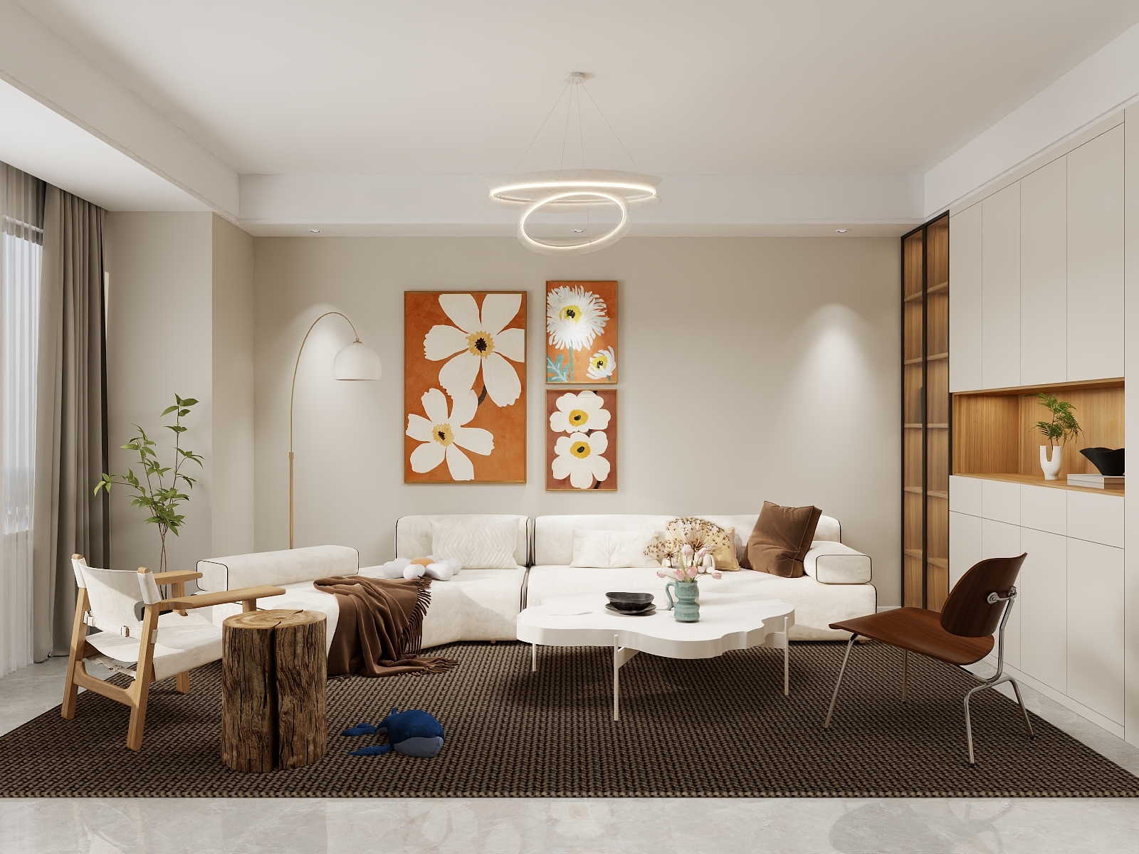 吴爽-162m²现代风格设计装修效果图