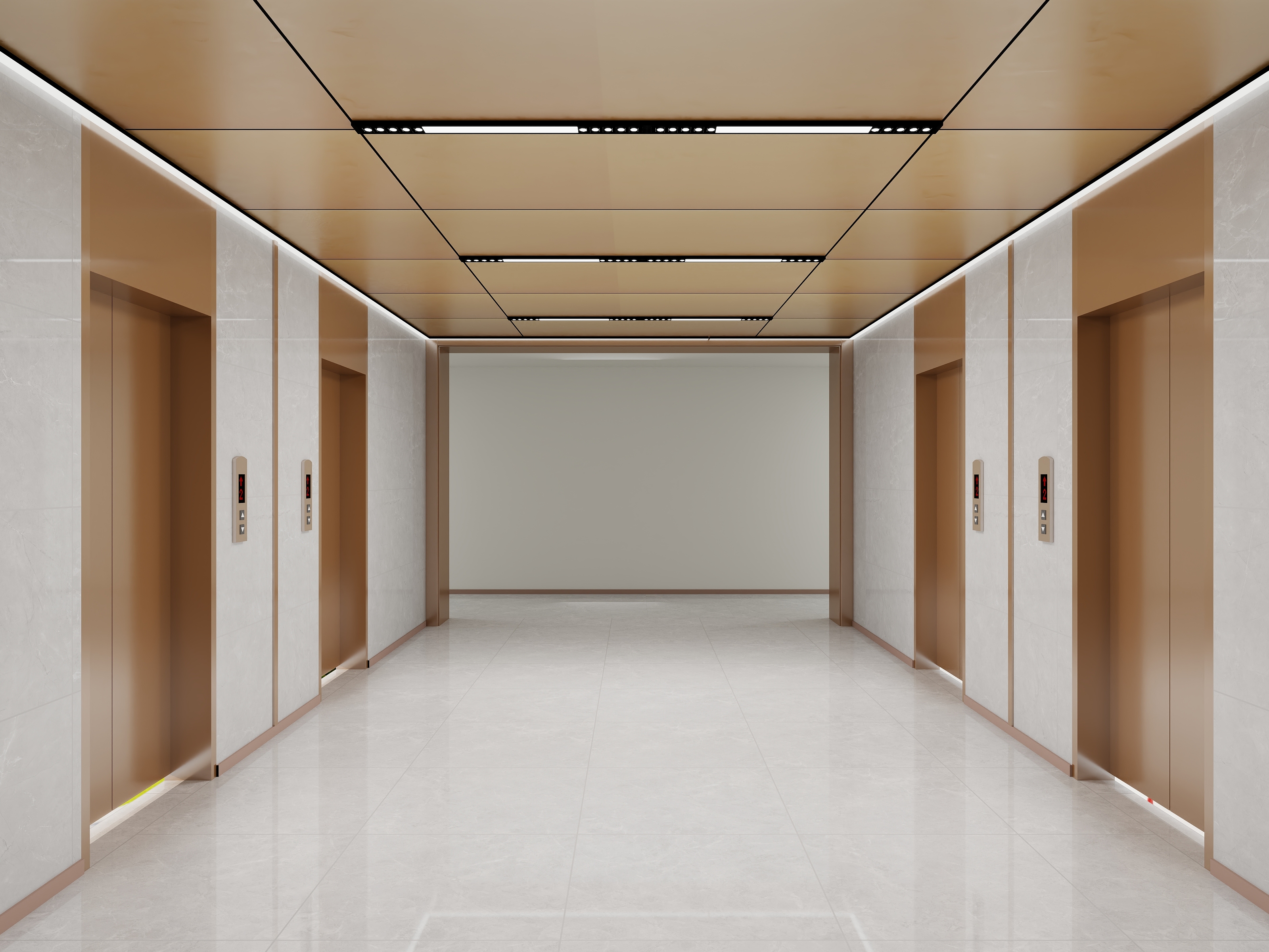 莫为明日愁-办公楼电梯厅-装修设计方案