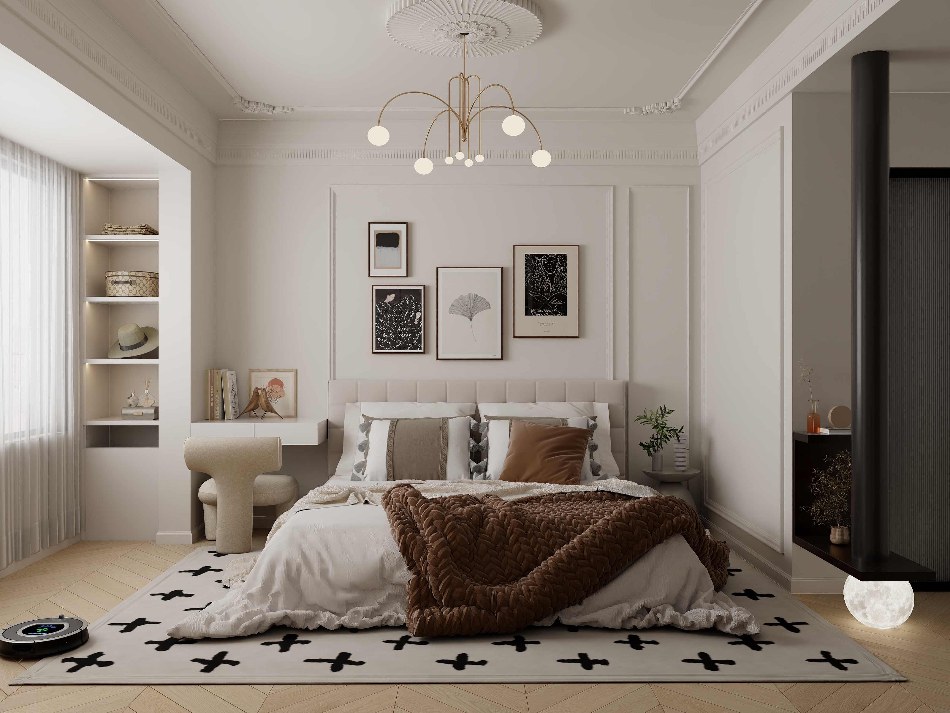 一二三设计.-法式复古卧室-装修设计方案