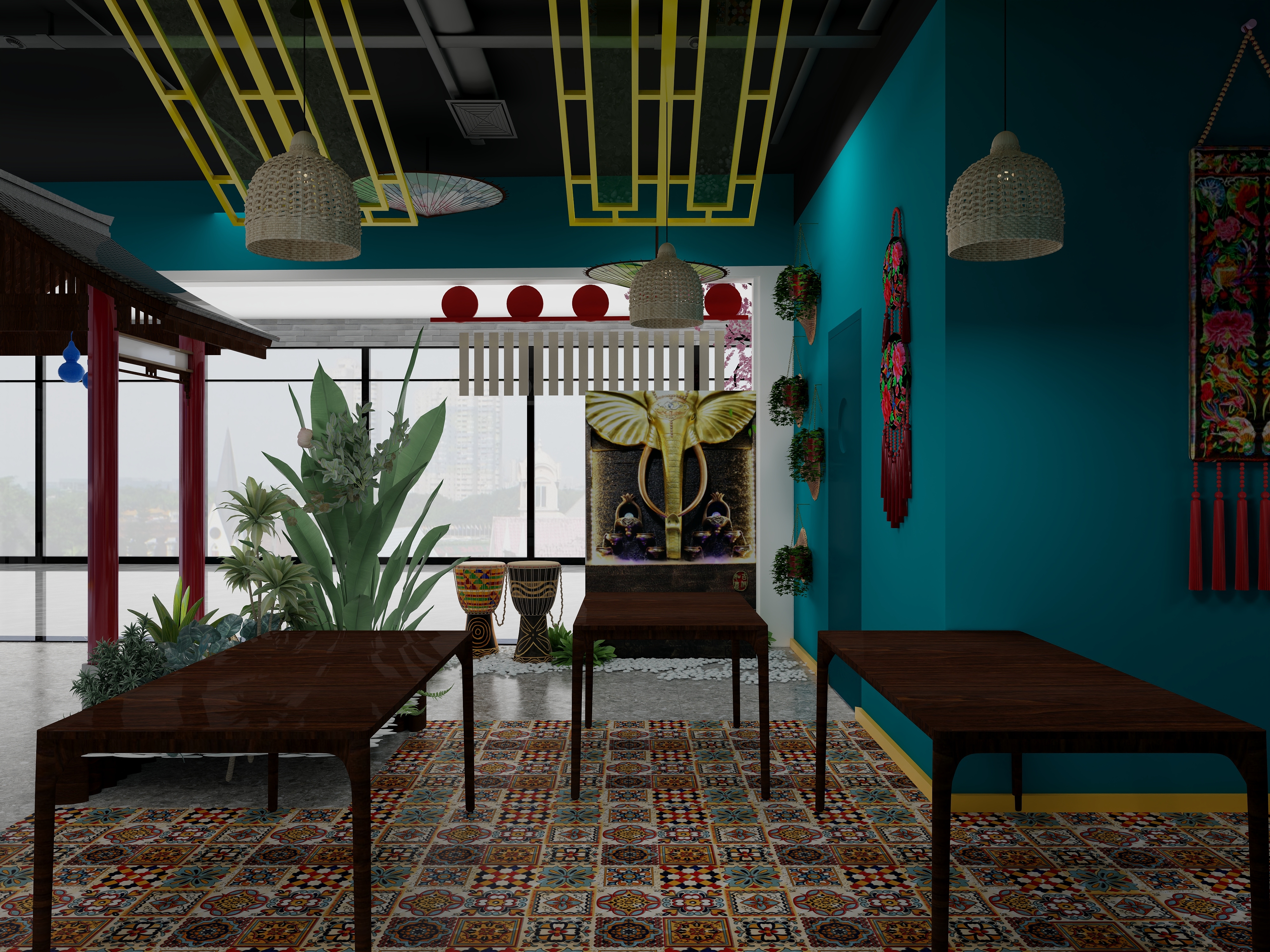 吴爽-458m²餐厅设计装修效果图