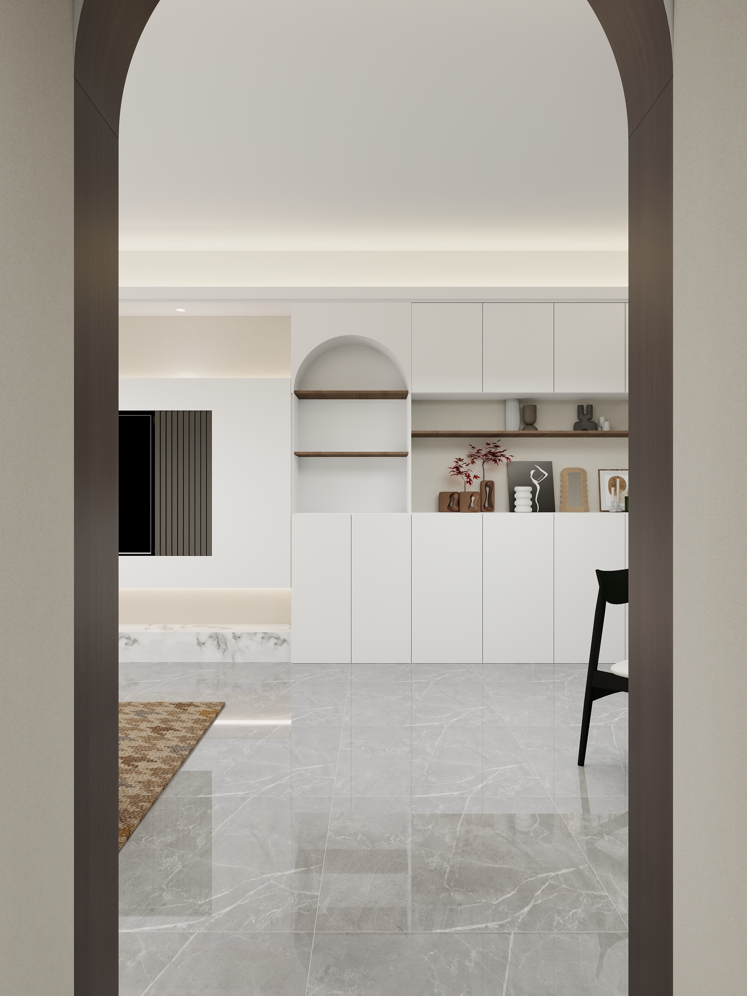 李青越-106方现代三居室装修效果图