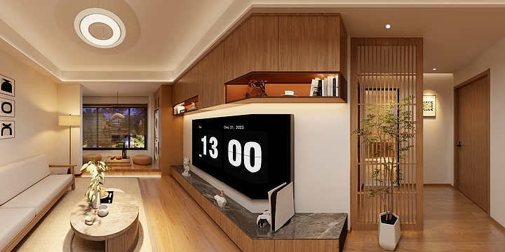 墨名堂空NkWS-原木风90鱼化-装修设计方案