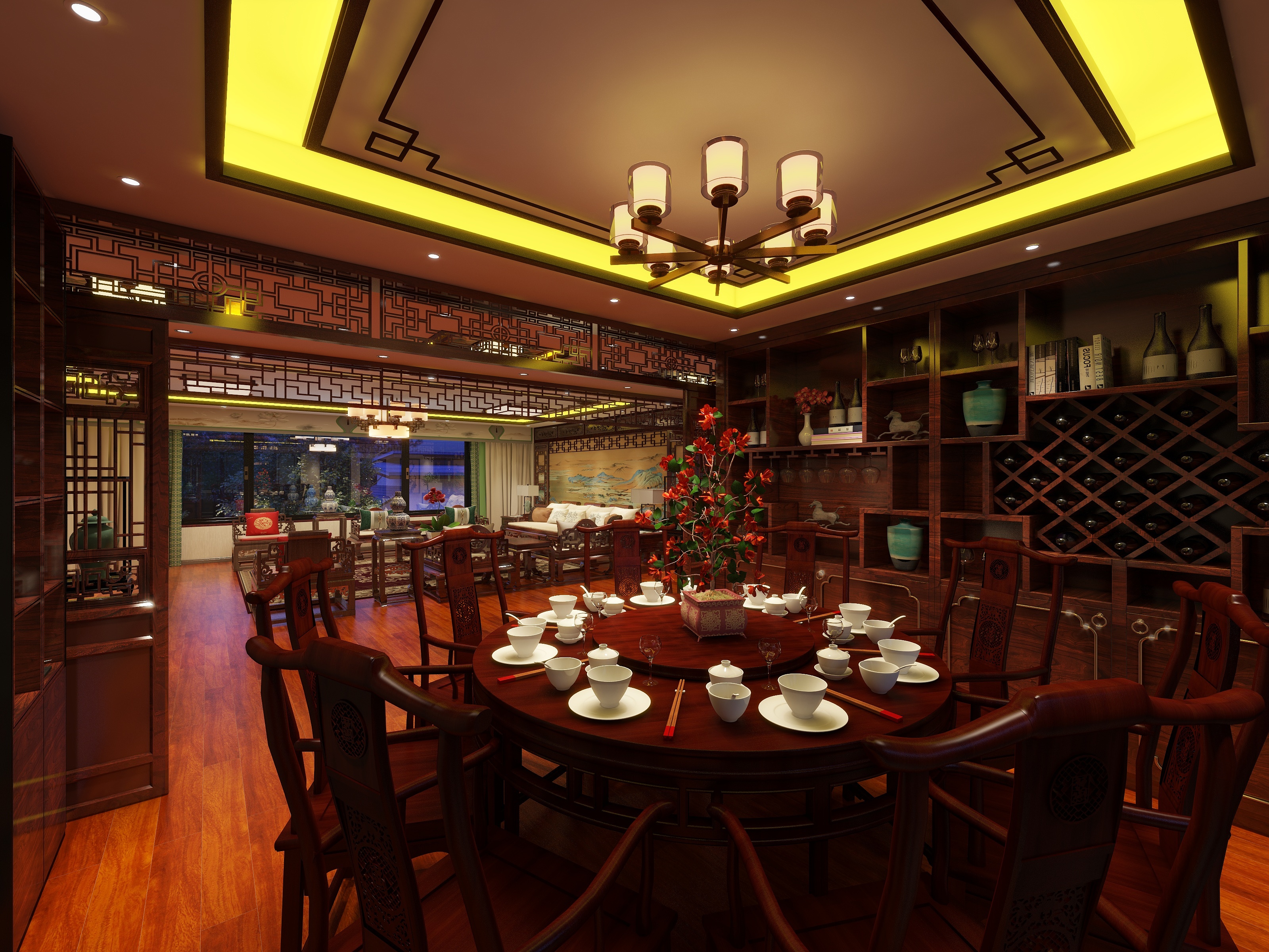 辉哥爱你们没商量-华润中心216㎡3室装修效果图