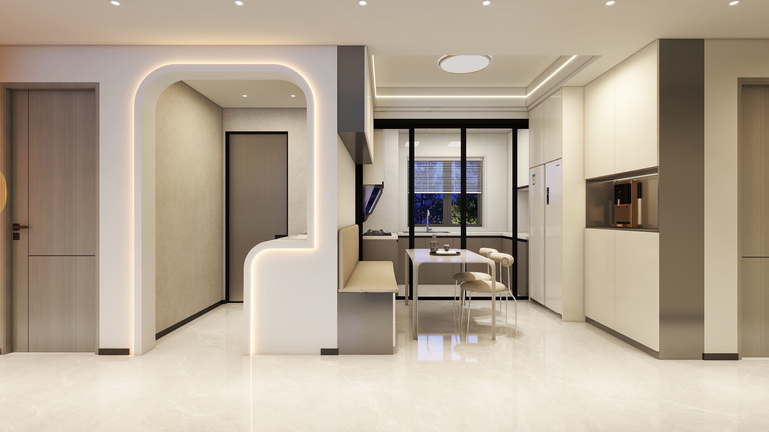 宿迁精品馆-春尚小区现代轻奢三居103m²全屋全景装修效果图